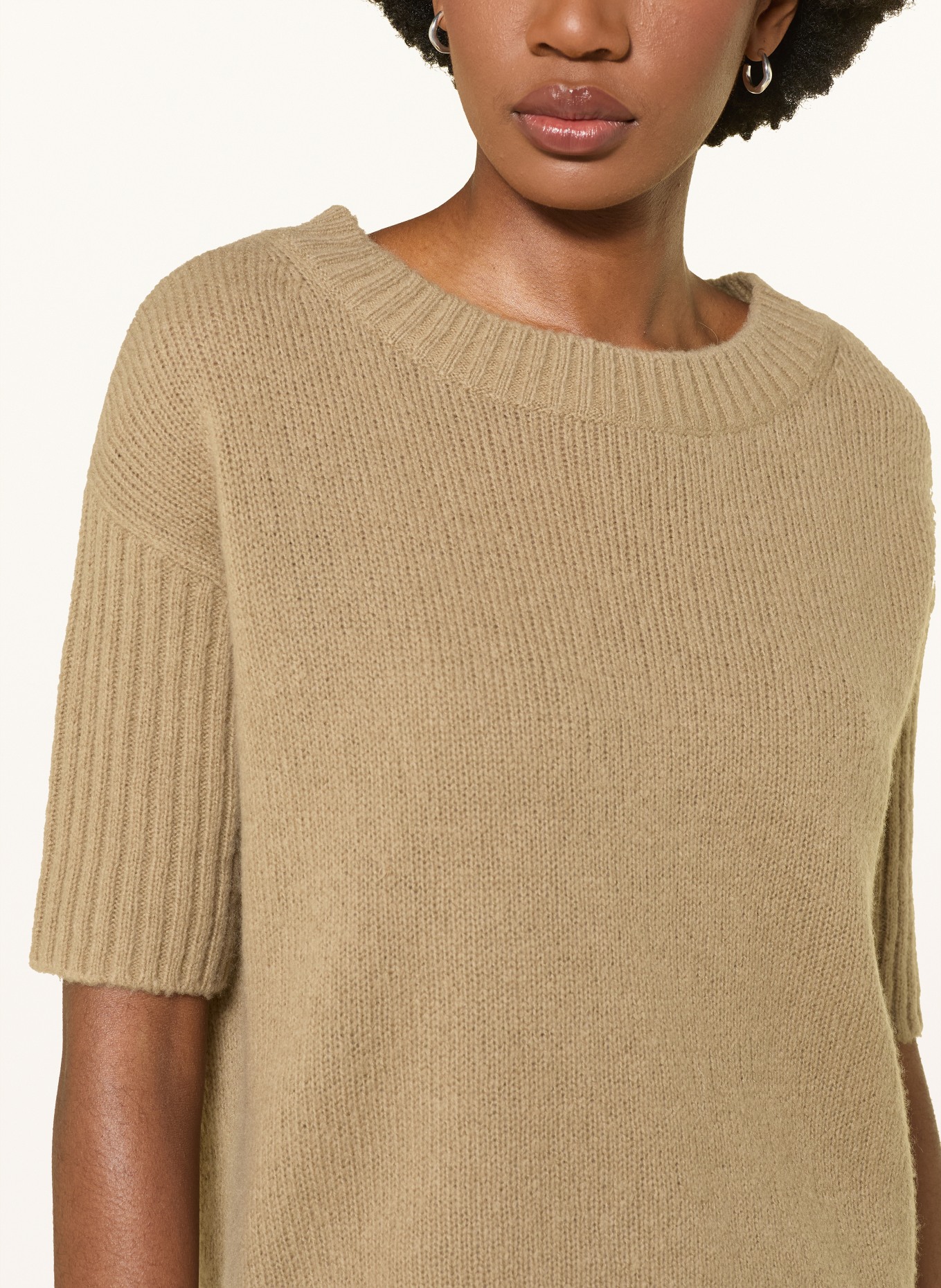 LUISA CERANO Tricou din tricot: KAKI