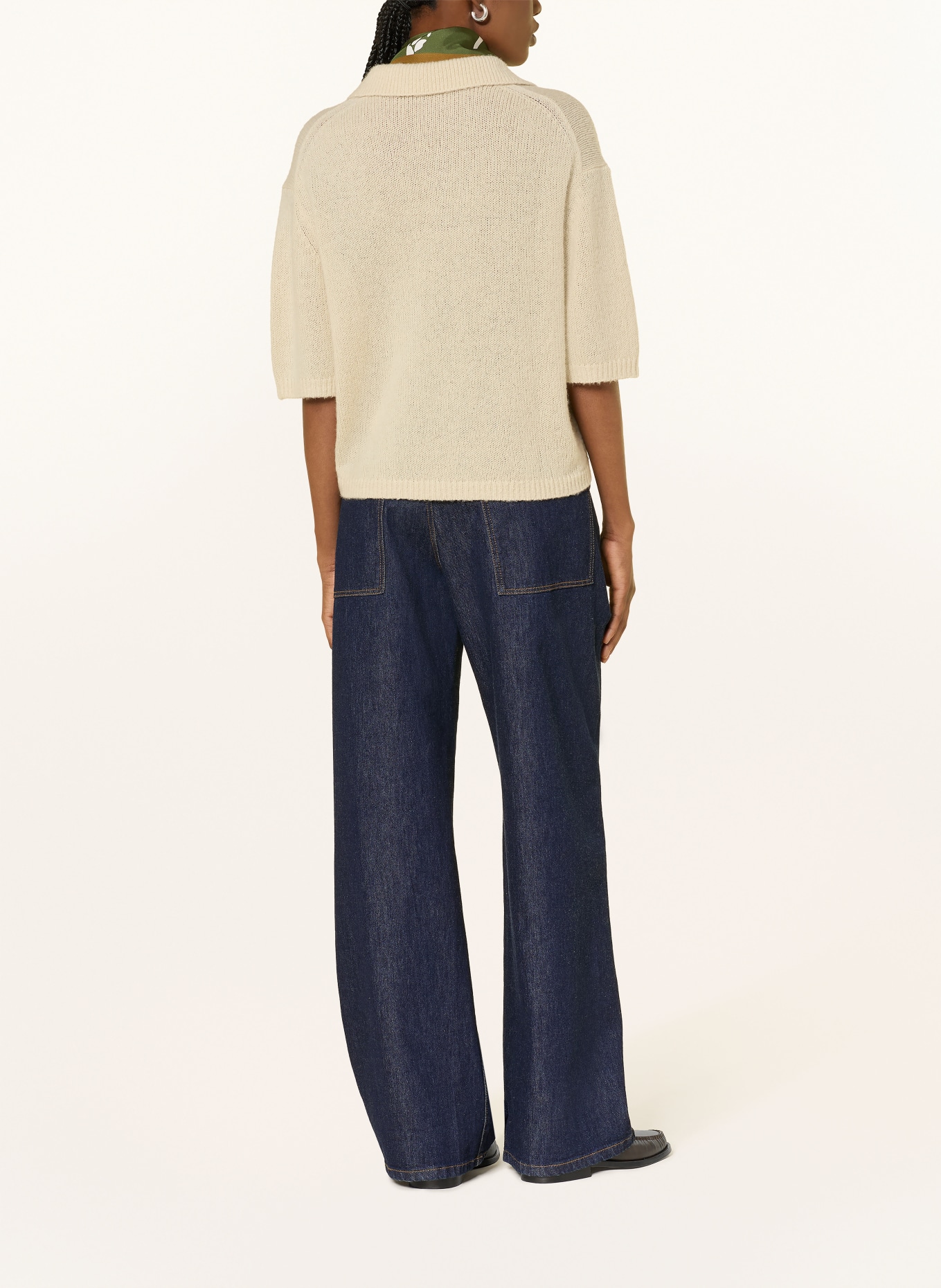 LUISA CERANO Wide Leg Jeans: 252 navy