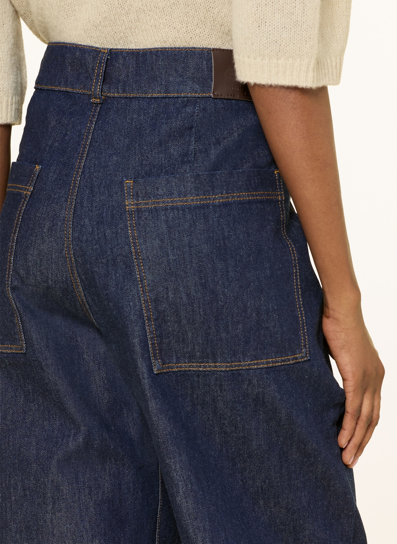 LUISA CERANO Wide Leg Jeans: 252 navy
