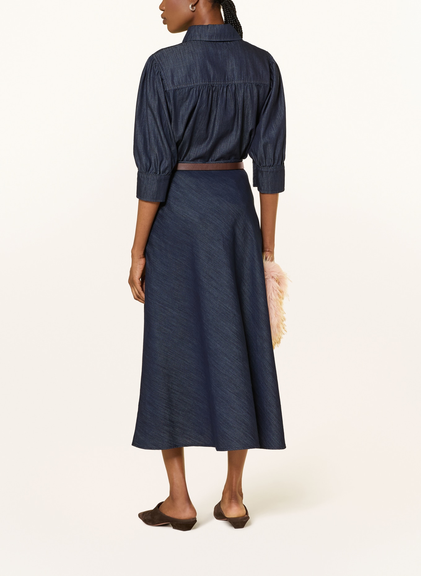 LUISA CERANO denim skirt: DARK BLUE