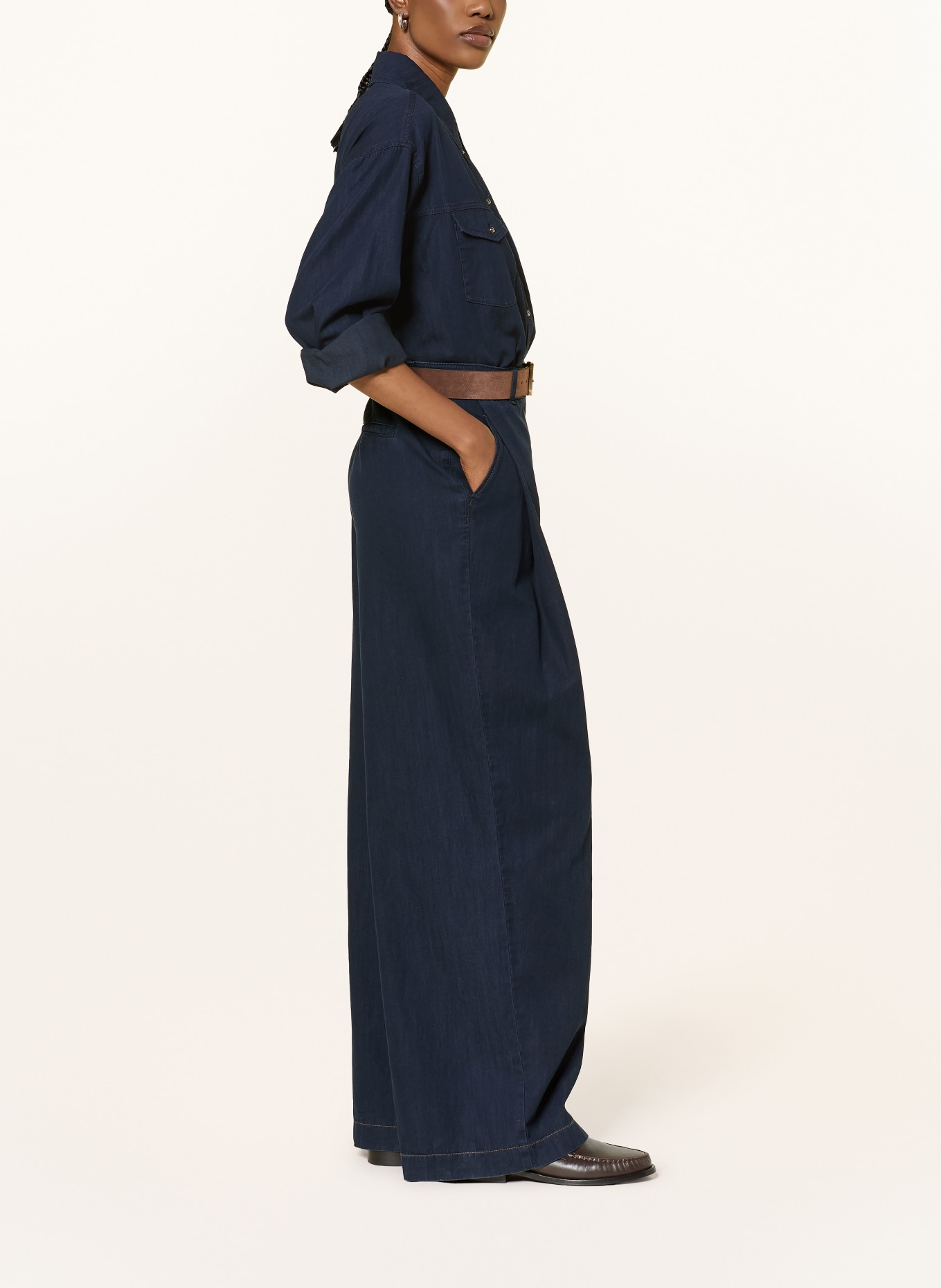 LUISA CERANO Wide-Leg Jeans: 2521 blue/black
