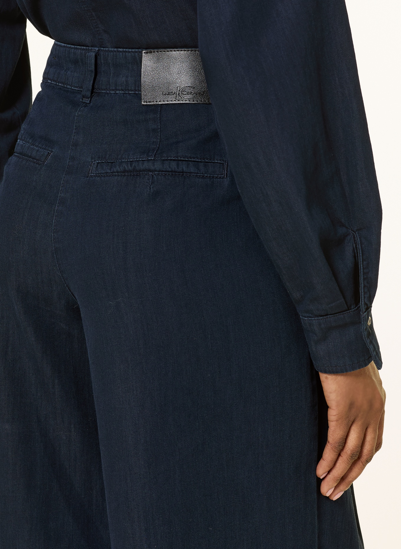 LUISA CERANO Wide-Leg Jeans: 2521 blue/black