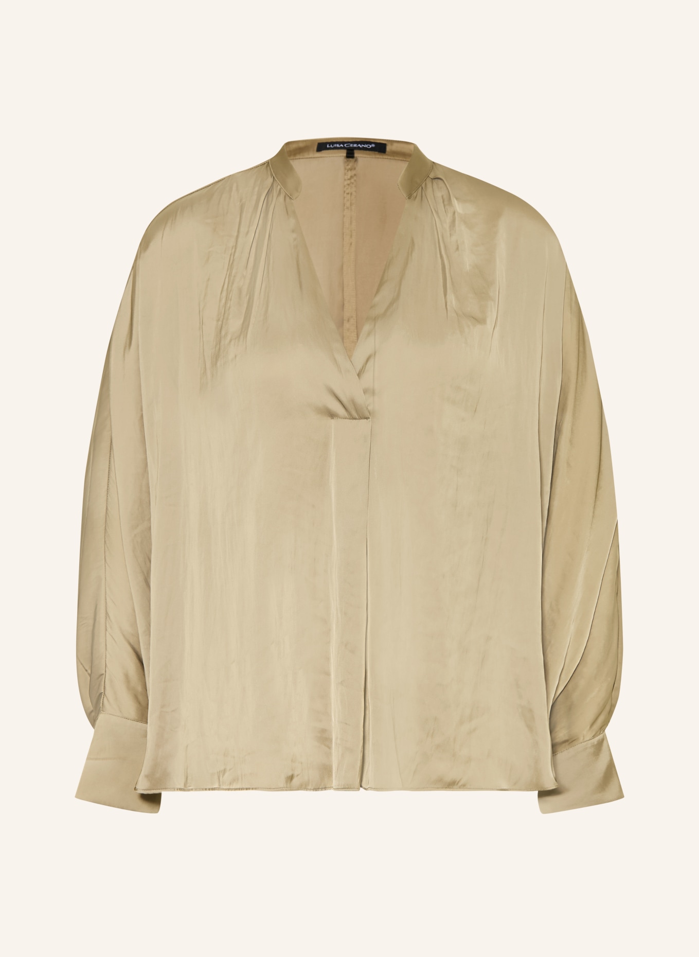 LUISA CERANO Satin blouse: KHAKI