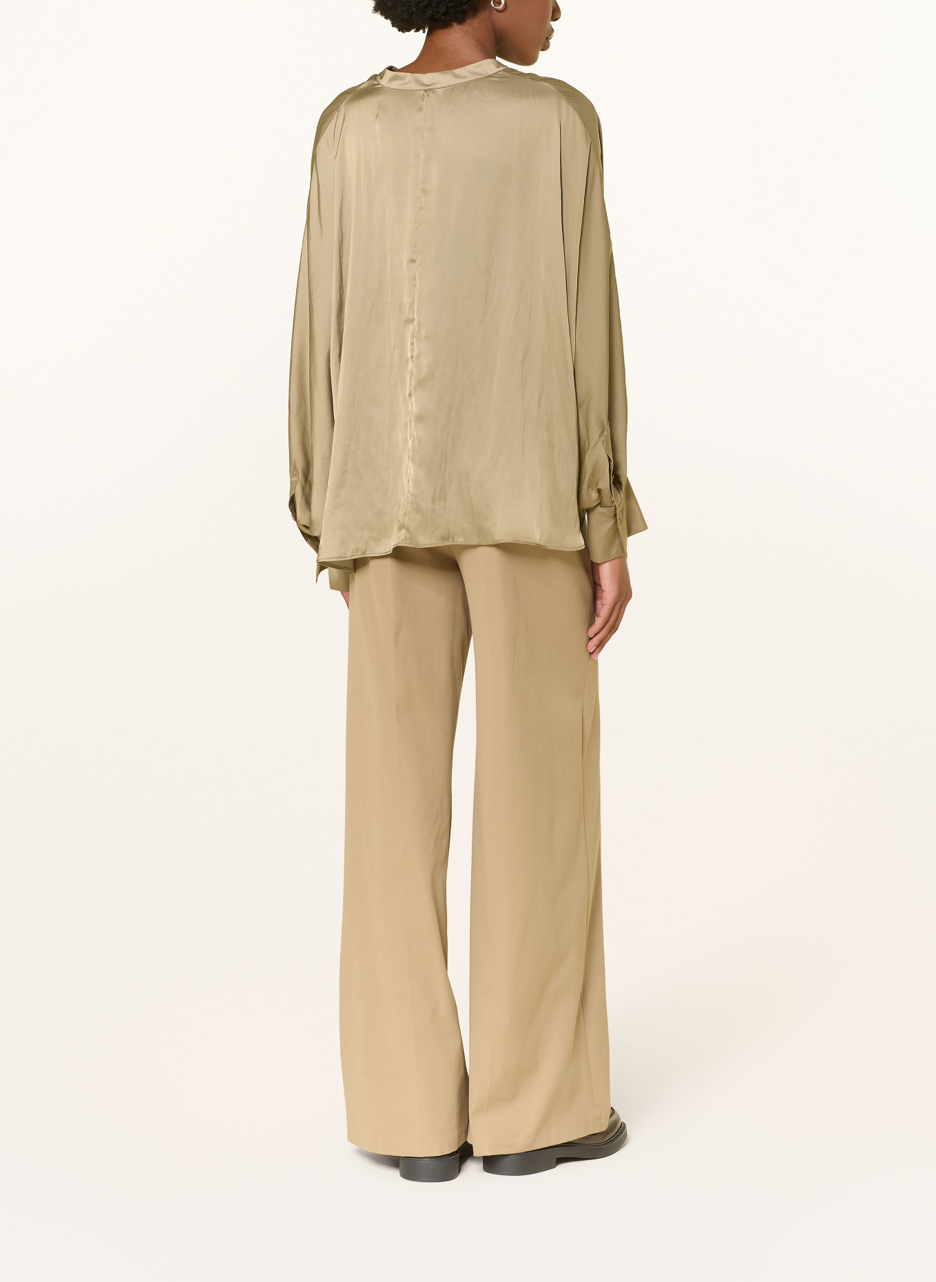 LUISA CERANO Satin blouse: KHAKI