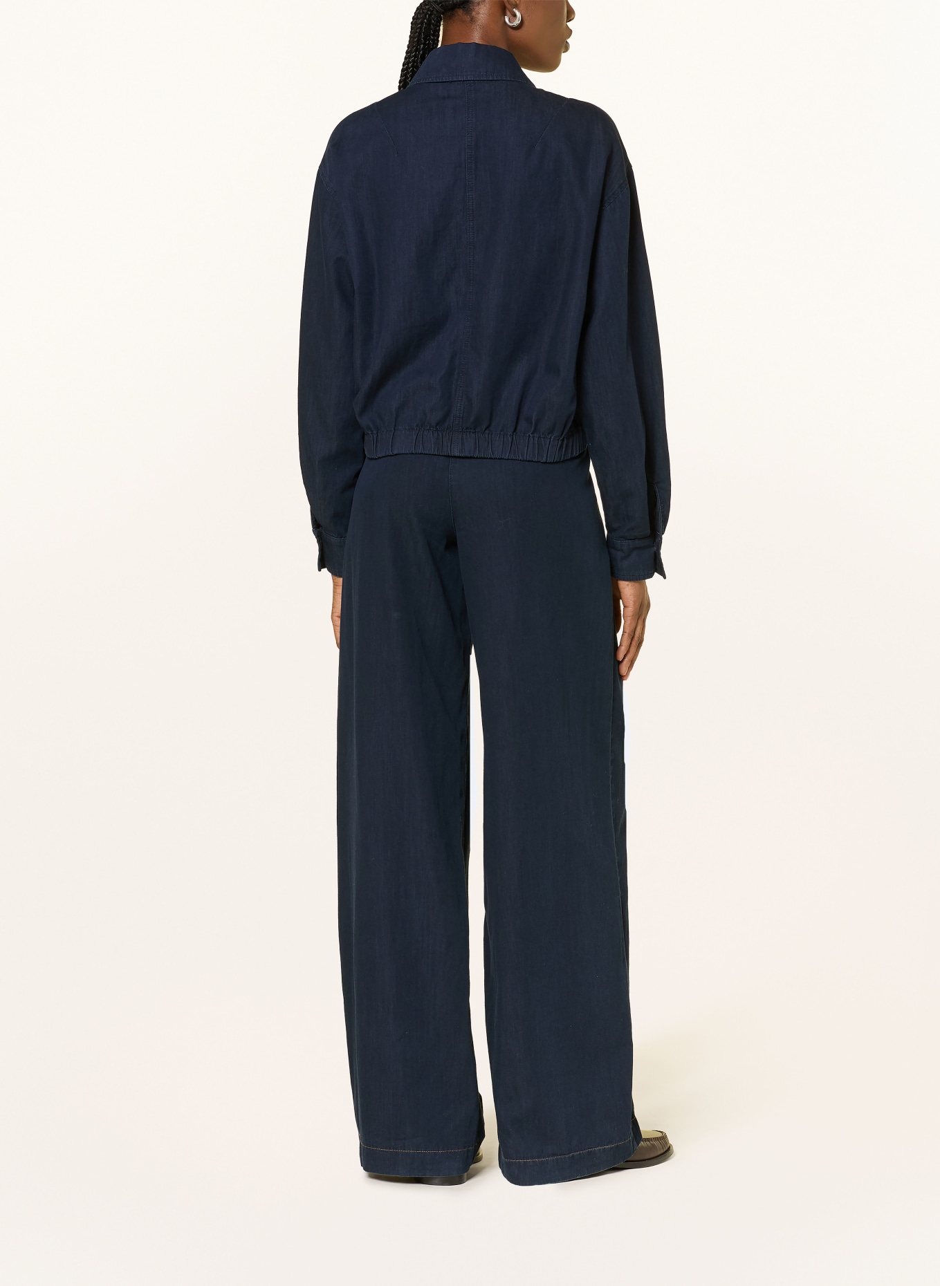 LUISA CERANO Jeansbluse: DUNKELBLAU