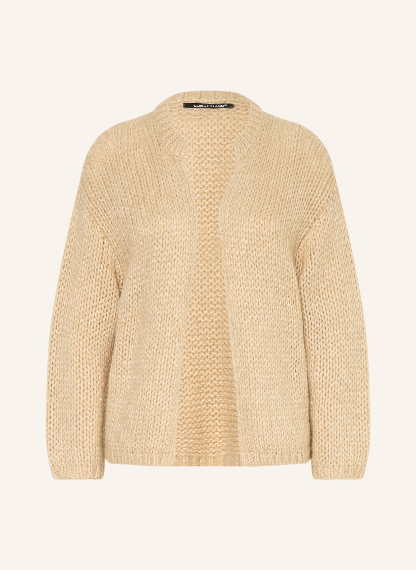 LUISA CERANO Knitted cover with alpaca: CAMEL