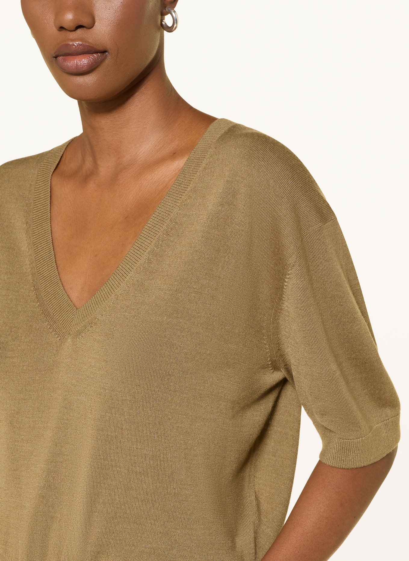 LUISA CERANO Tricou din tricot: OLIV