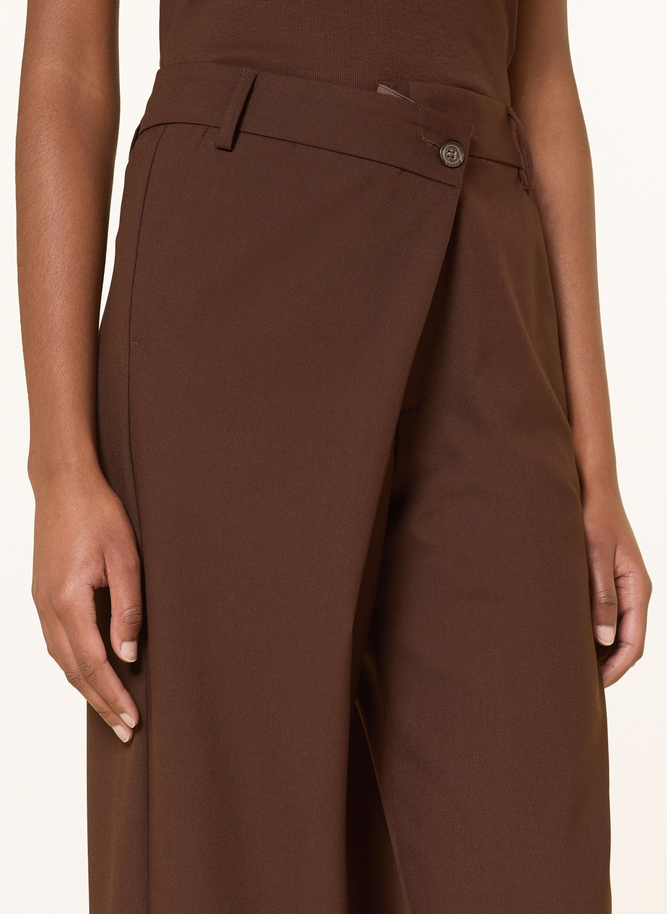 LUISA CERANO Marlene pants: DARK BROWN