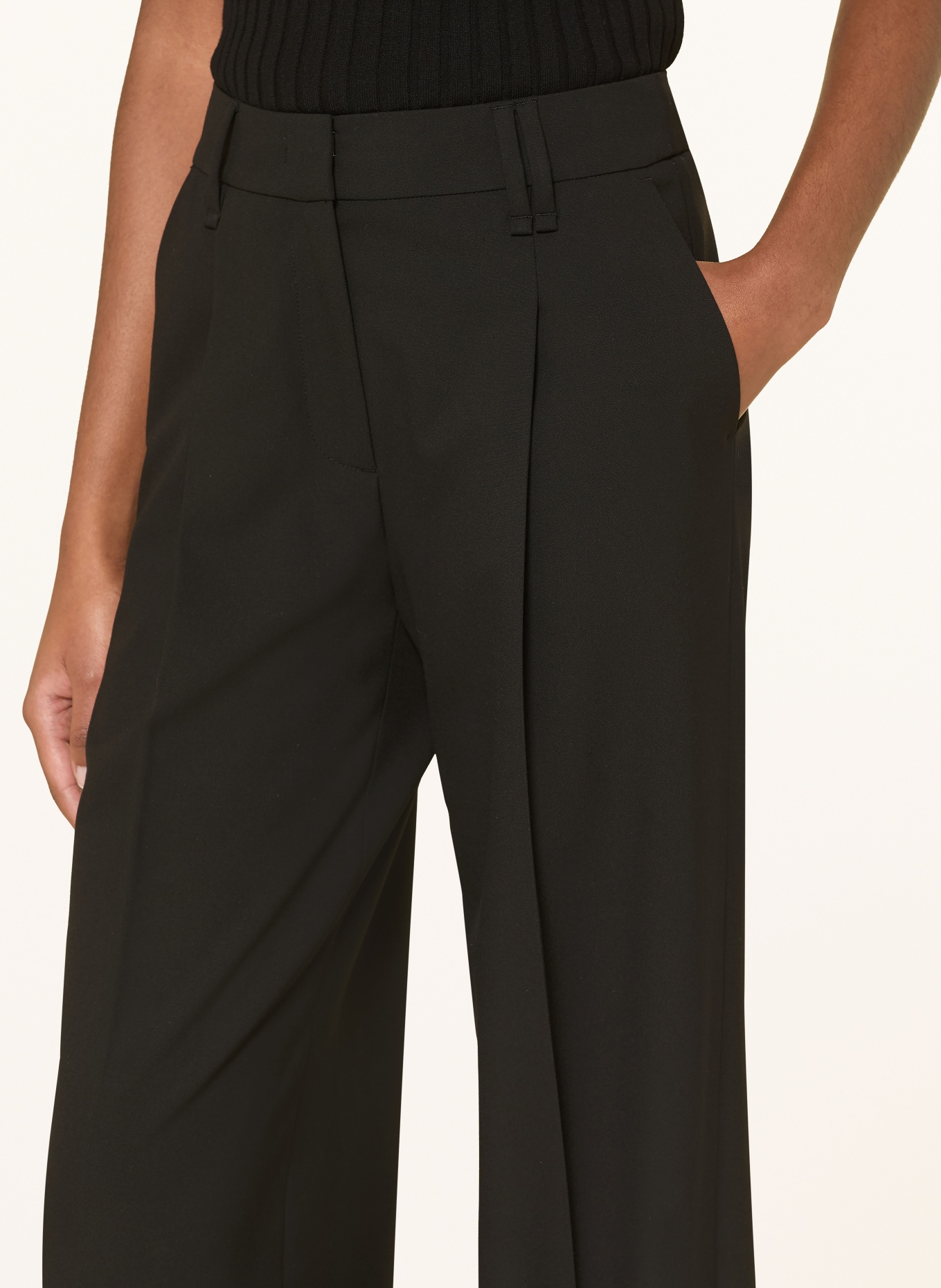 LUISA CERANO Marlenehose: SCHWARZ