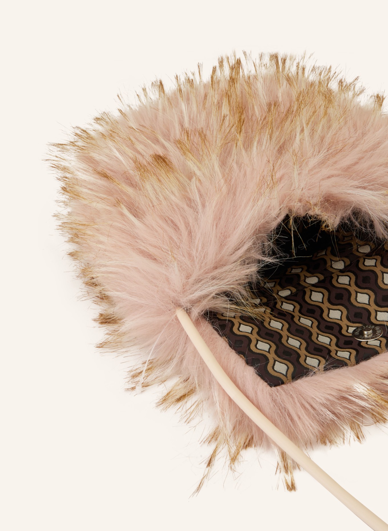LUISA CERANO Schoudertas van imitatiebont: VIEUX ROSE / BEIGE