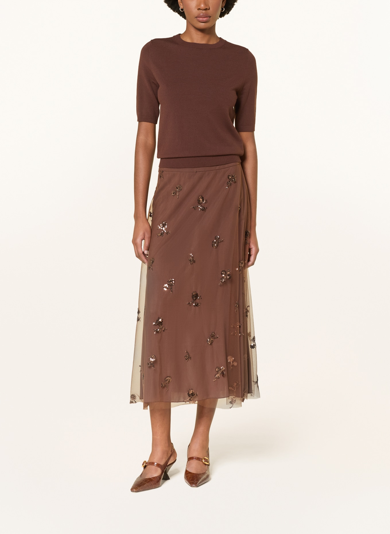 LUISA CERANO Pull en maille: MARRON