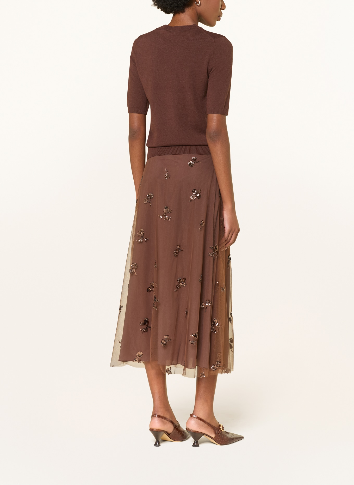 LUISA CERANO Pull en maille: MARRON
