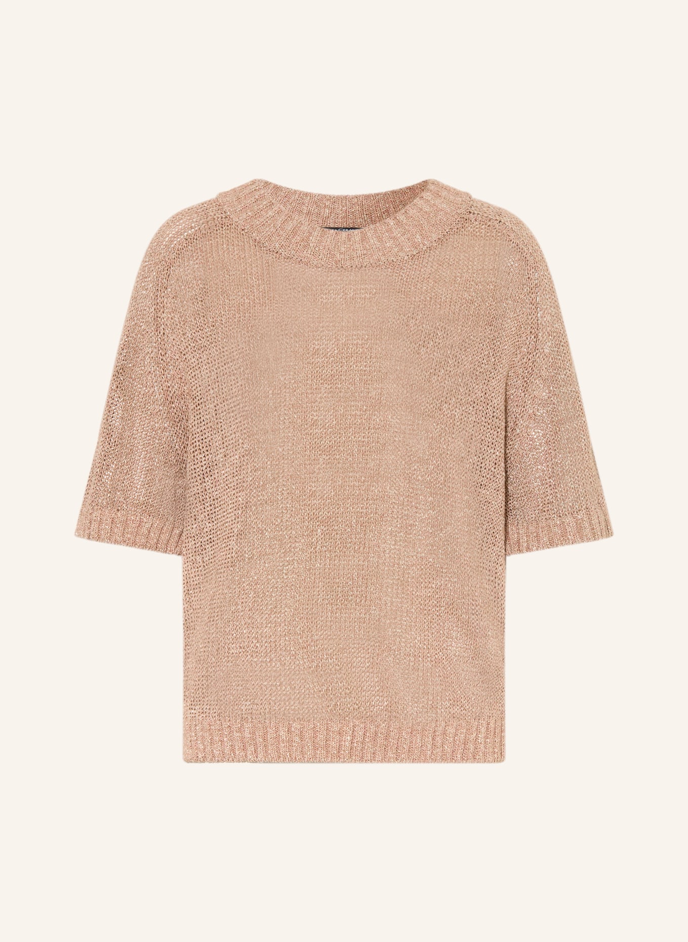 LUISA CERANO Strickshirt aus Leinen mit Glitzergarn: ALTROSA