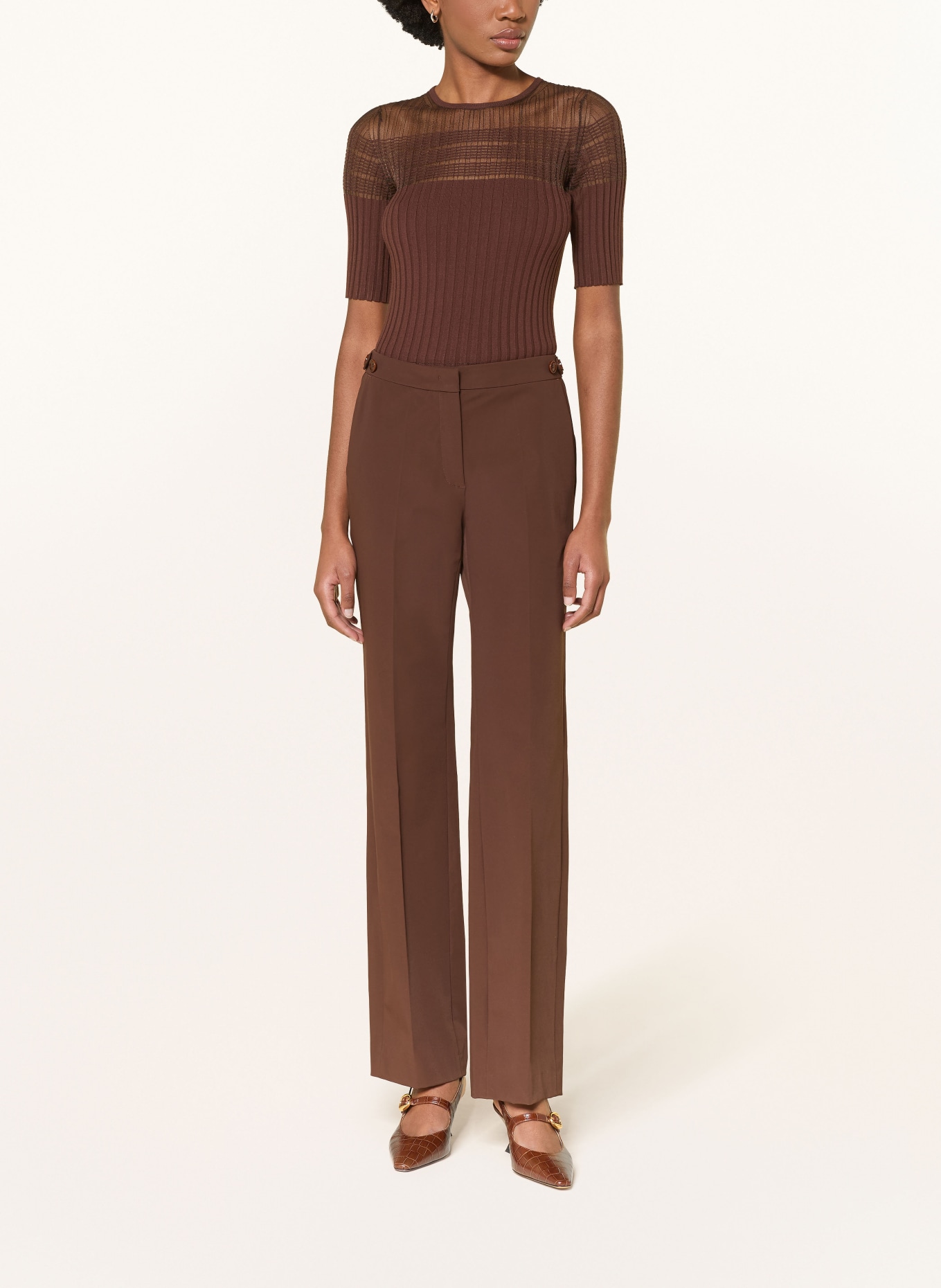 LUISA CERANO Marlene pants: DARK BROWN