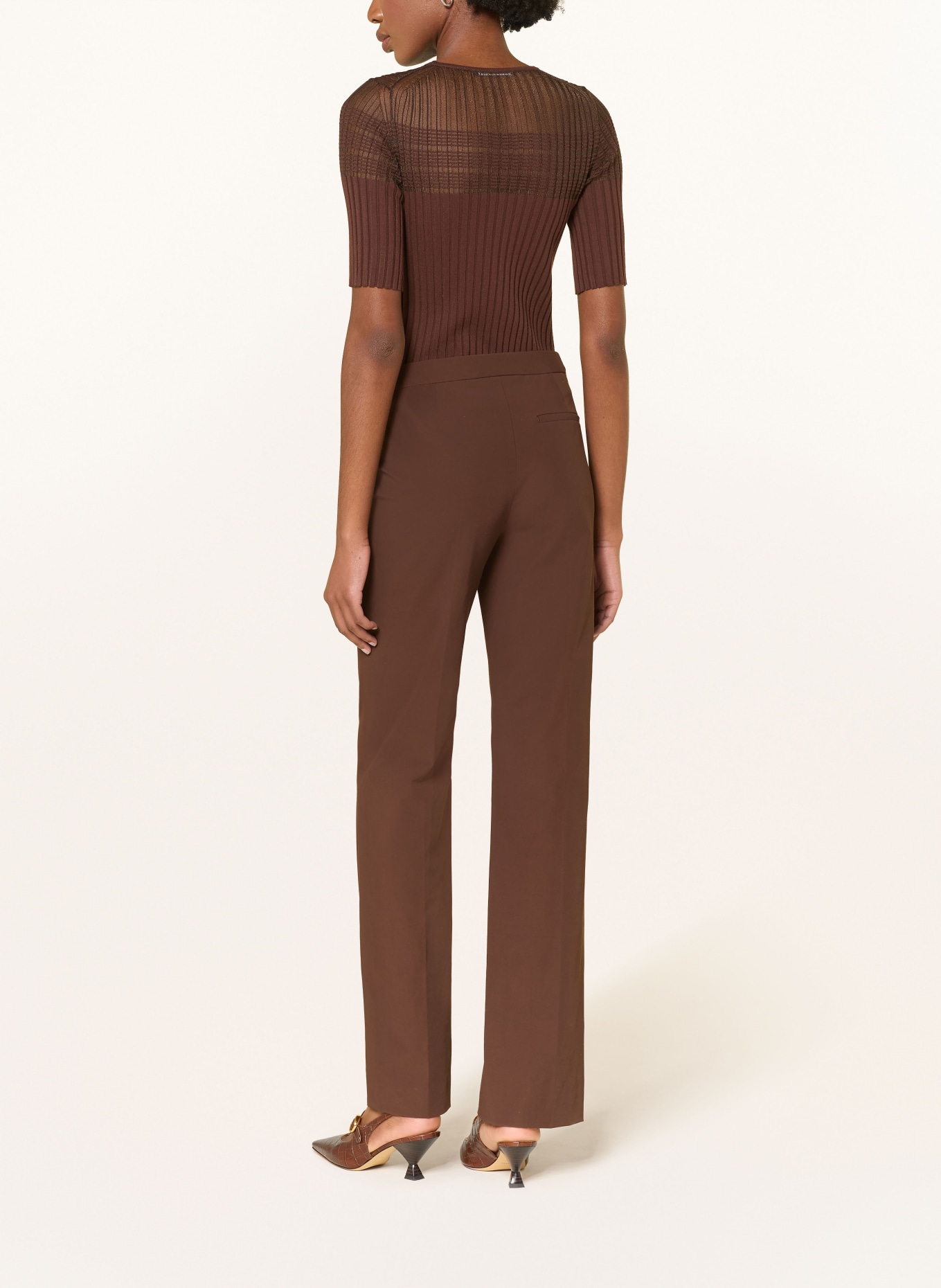LUISA CERANO Marlene pants: DARK BROWN