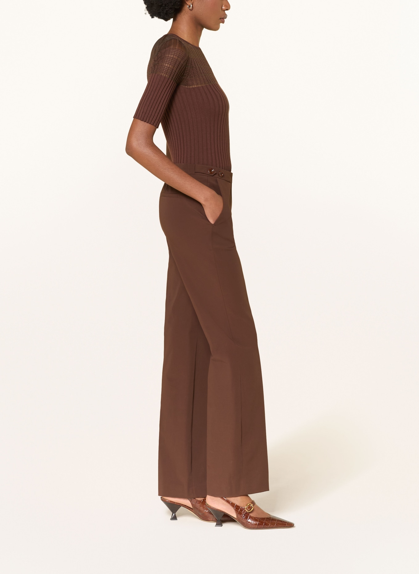 LUISA CERANO Marlene pants: DARK BROWN