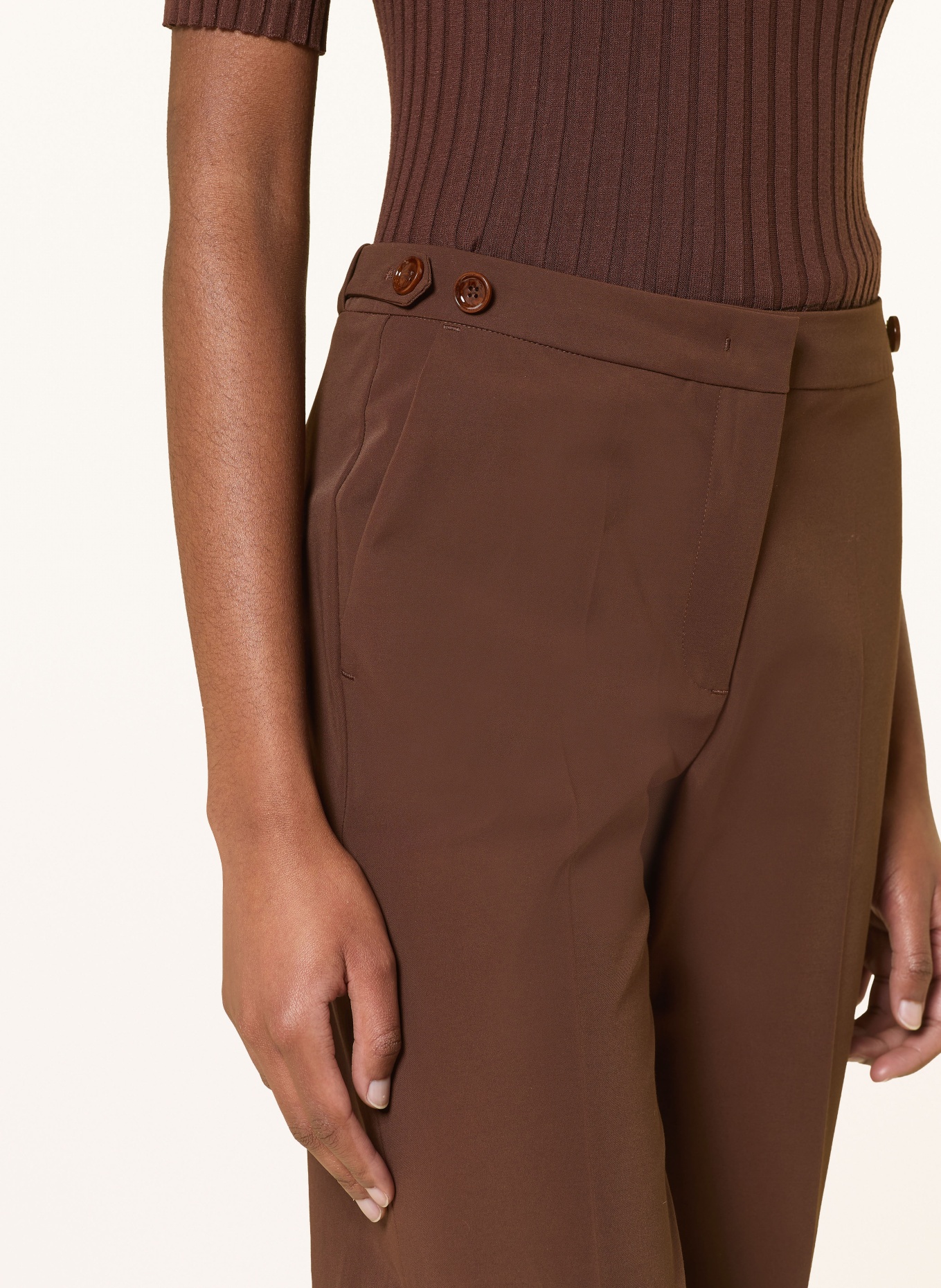 LUISA CERANO Marlene pants: DARK BROWN