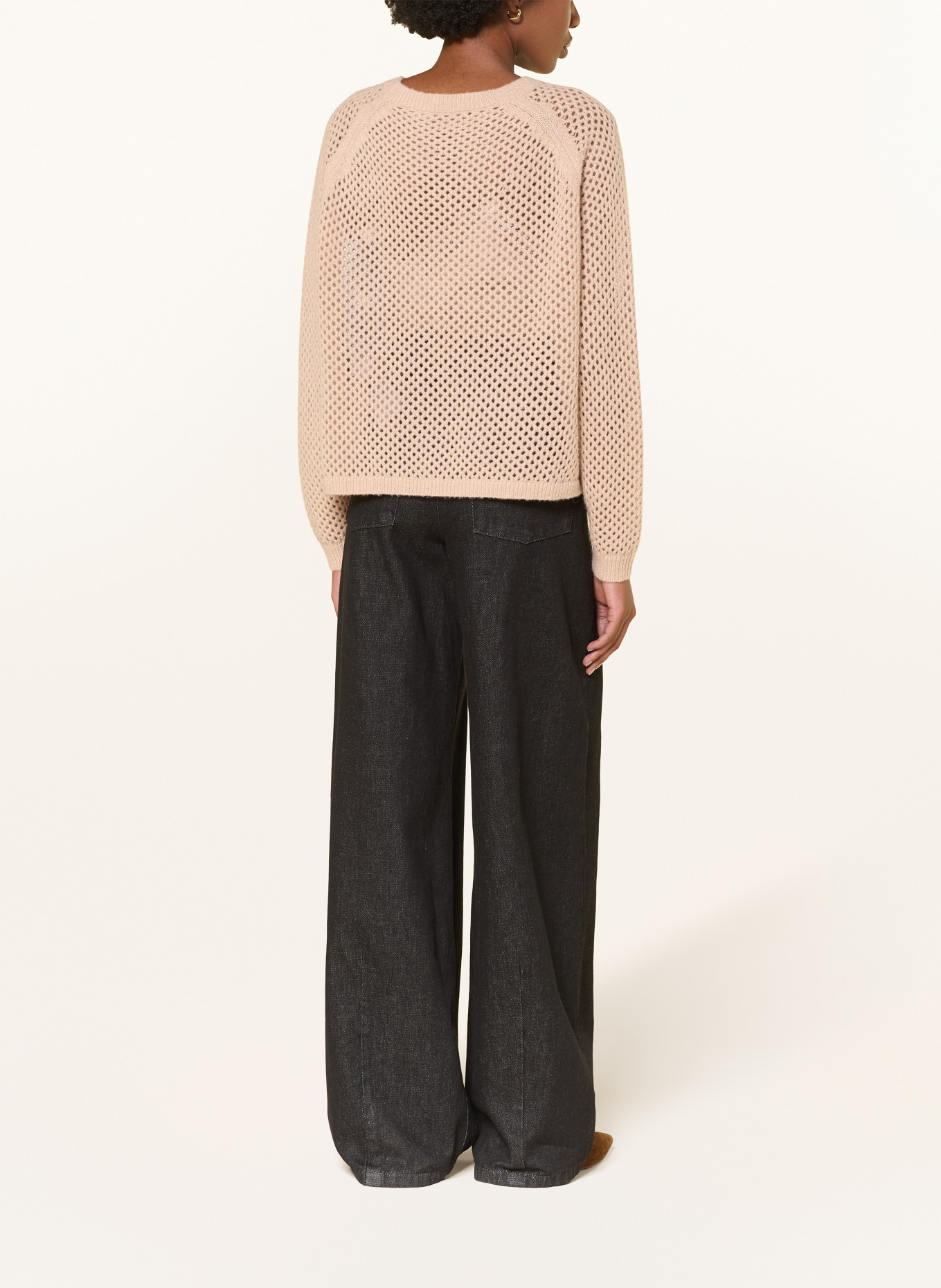 LUISA CERANO Sweater with glitter yarn: LIGHT BROWN