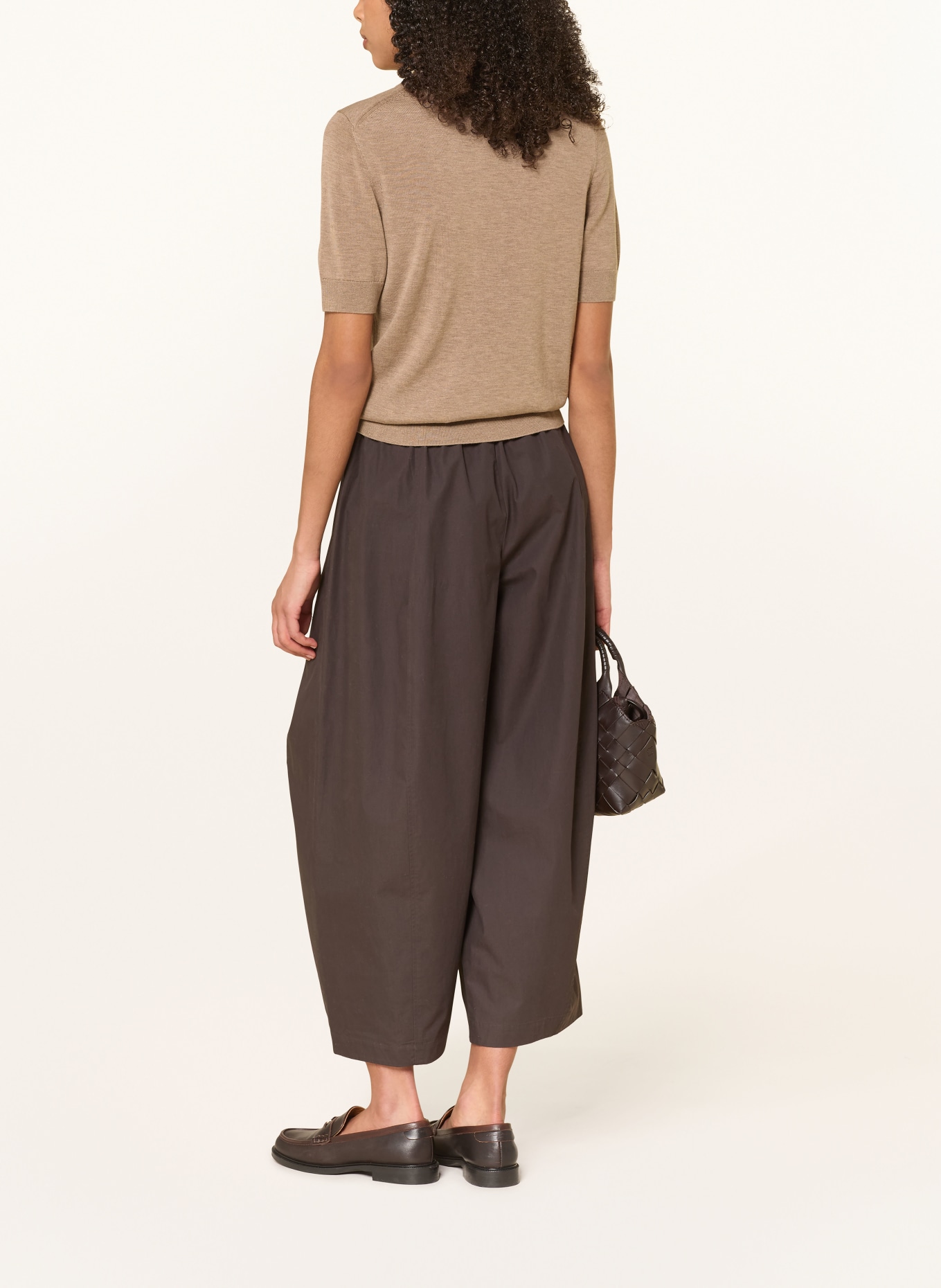 COS Polo en maille: MARRON CLAIR