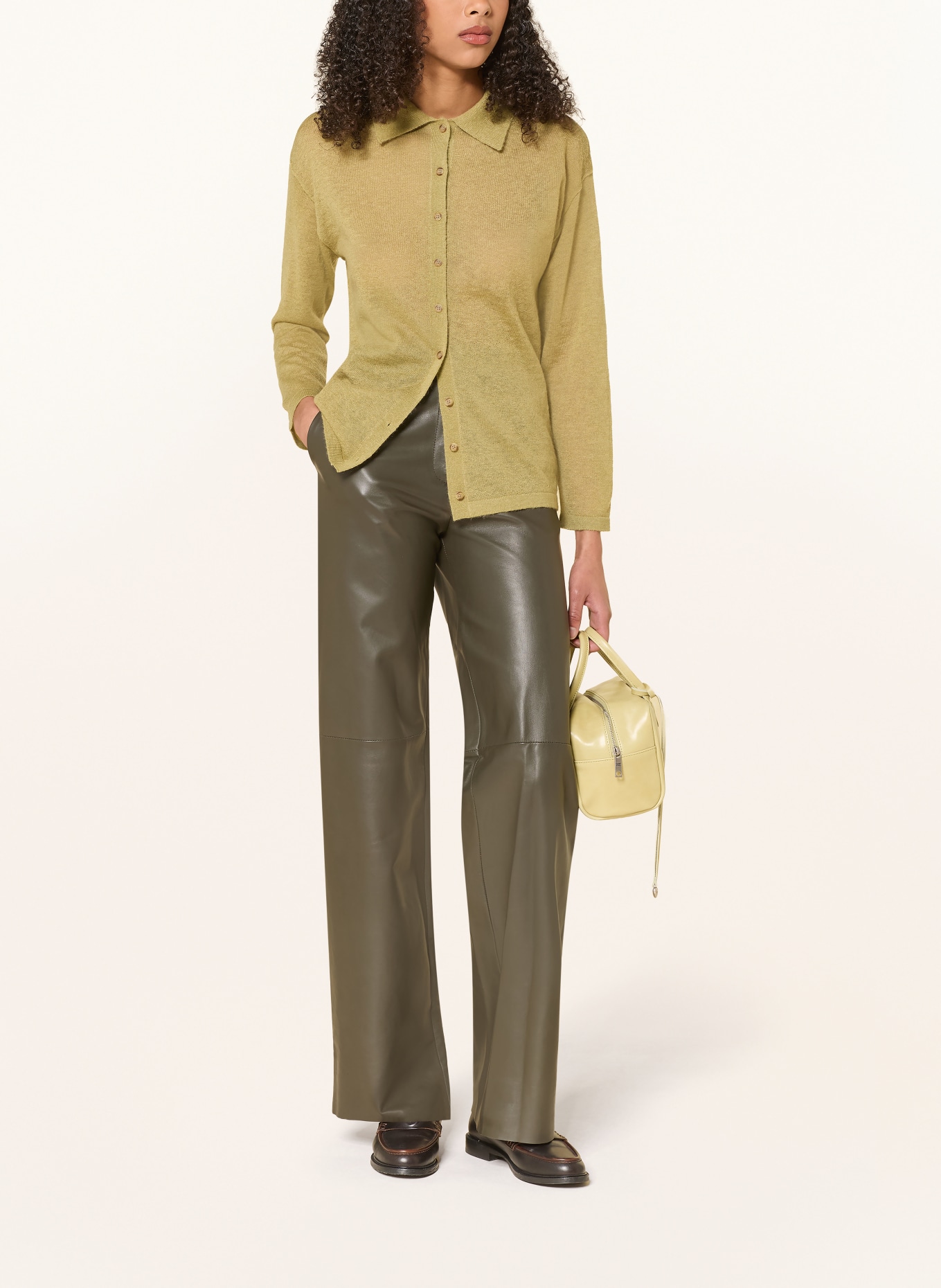 COS Cardigan en mohair: VERT CLAIR