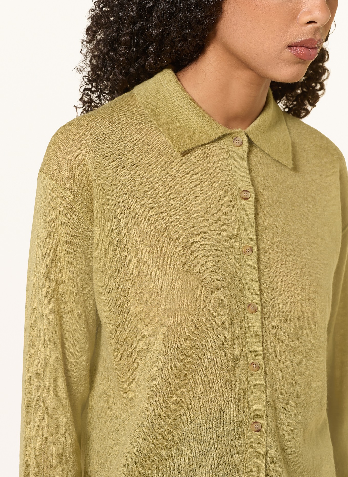 COS Cardigan en mohair: VERT CLAIR