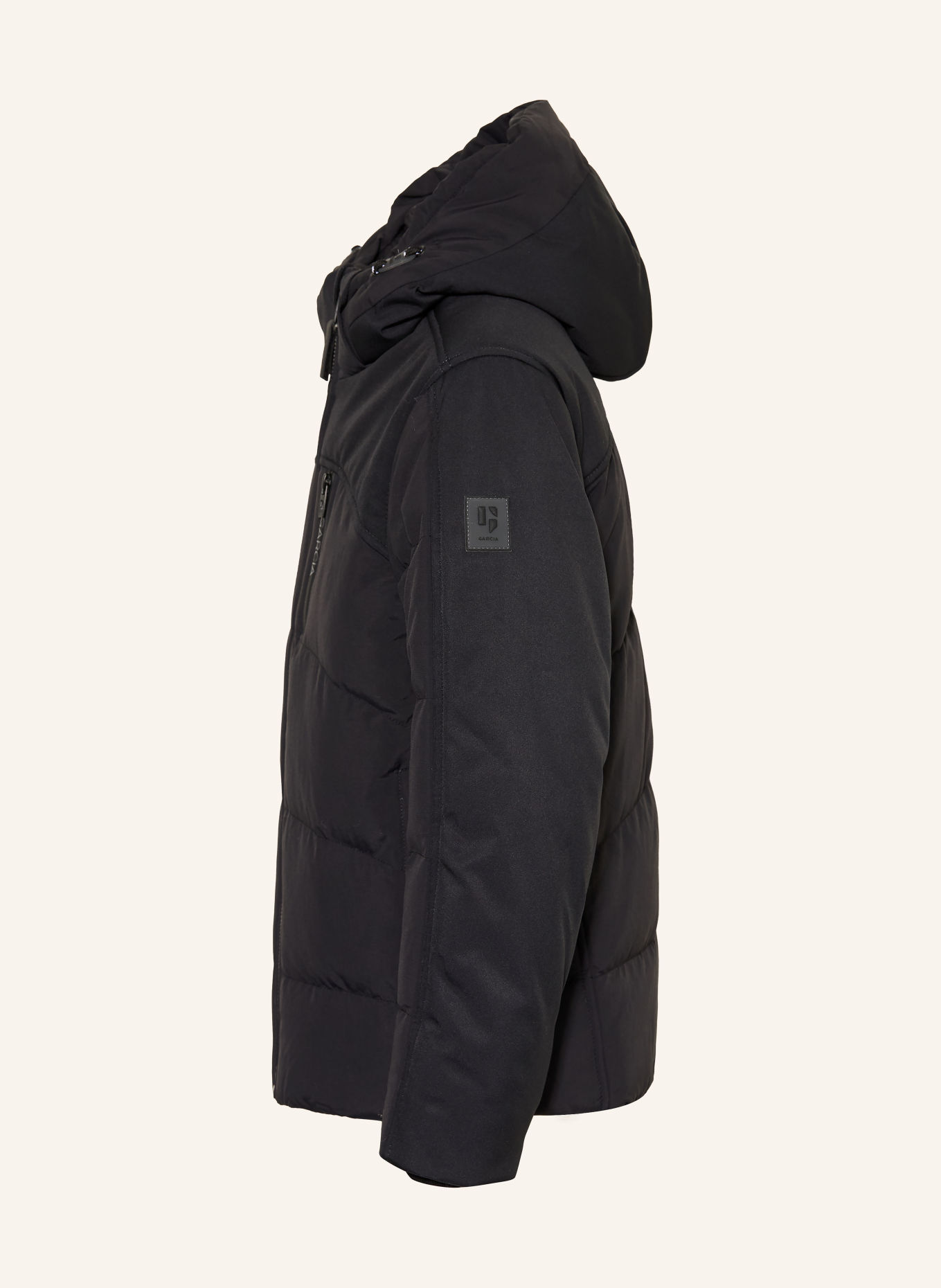 GARCIA Steppjacke im Materialmix: SCHWARZ