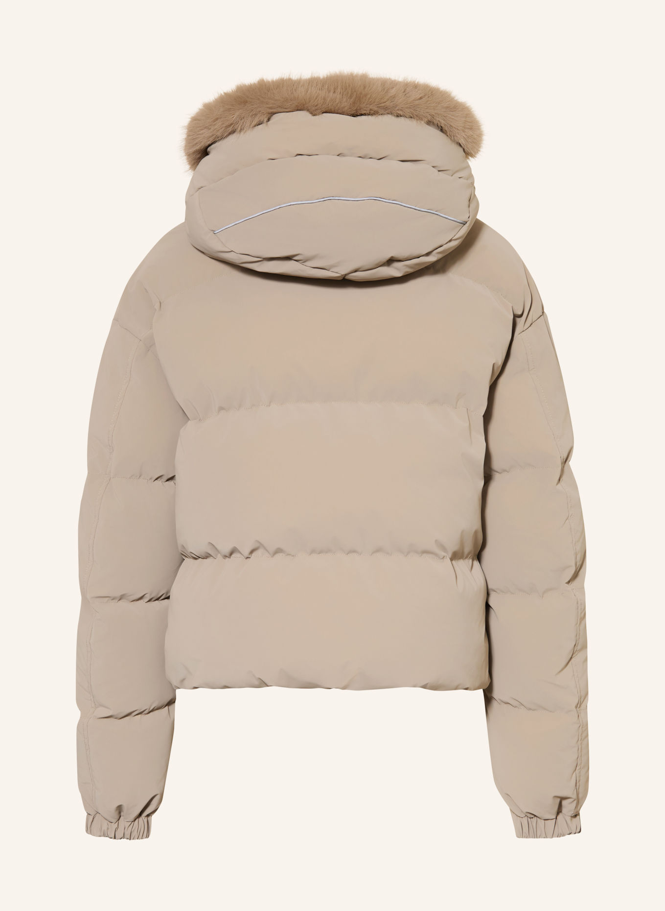 GARCIA Gewatteerd jack met imitatiebont: BEIGE