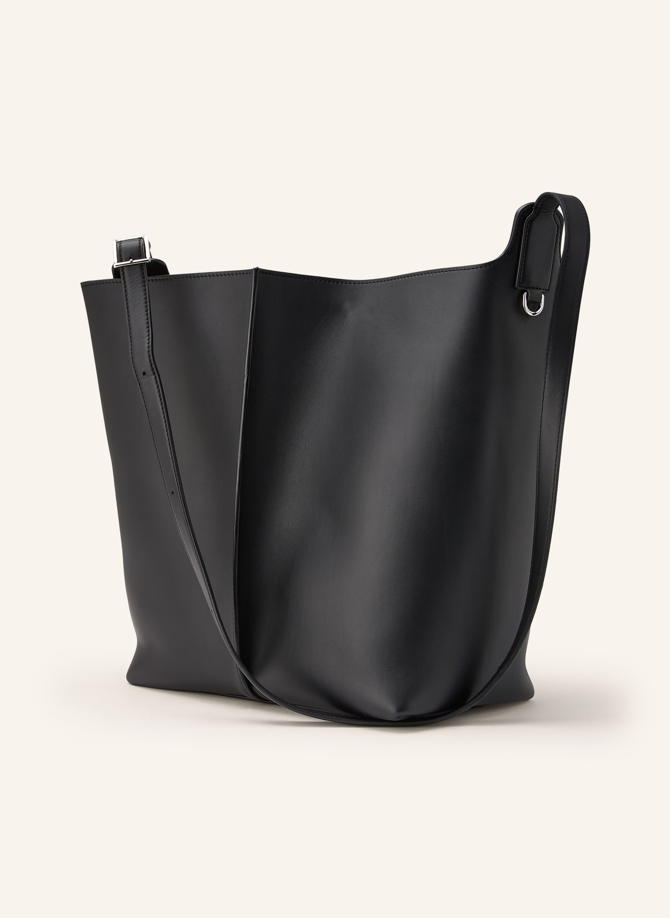 LOEWE Beuteltasche BILBAO LARGE: SCHWARZ / SILBER