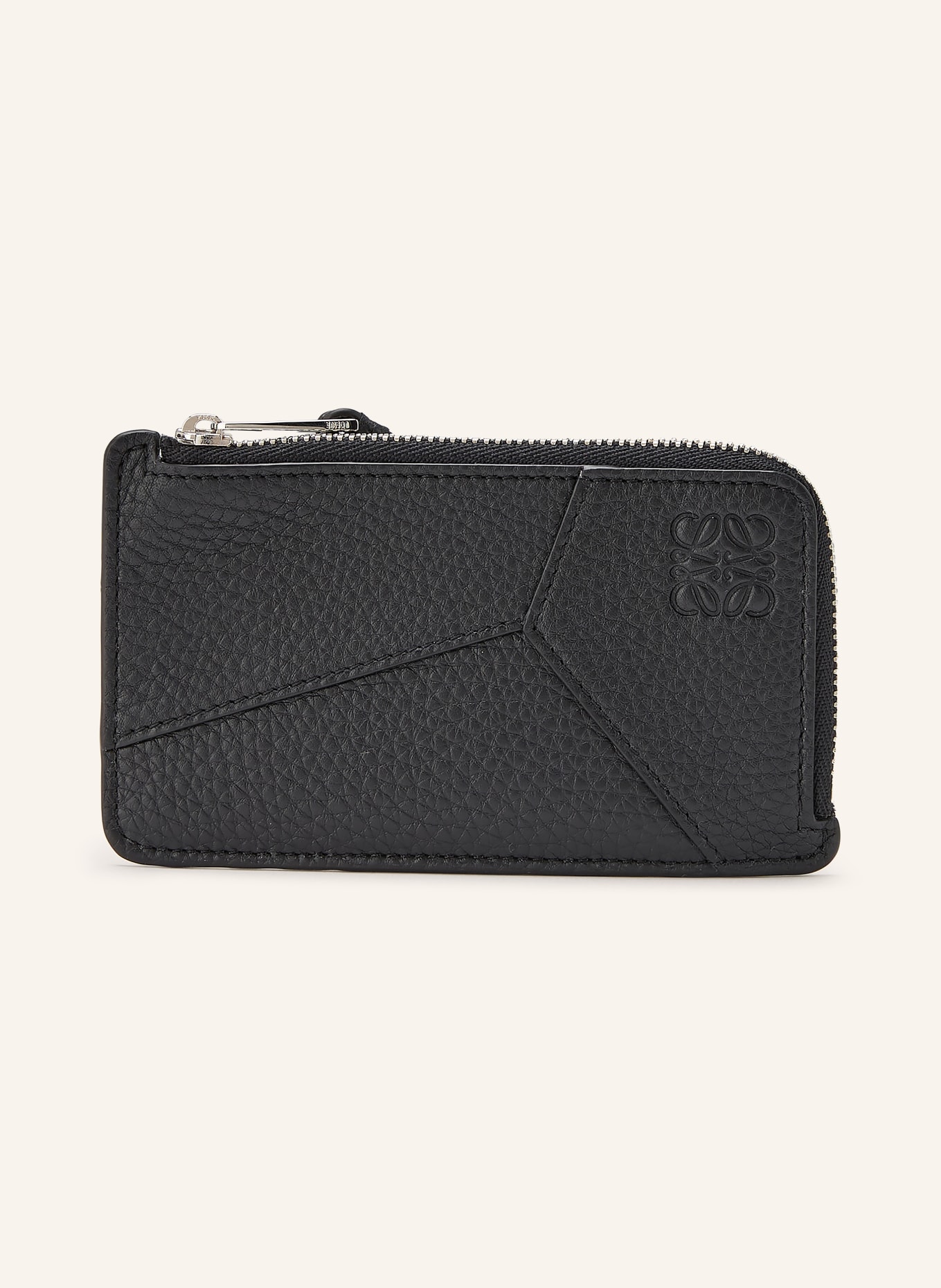LOEWE Kartenetui PUZZLE EDGE: SCHWARZ / SILBER
