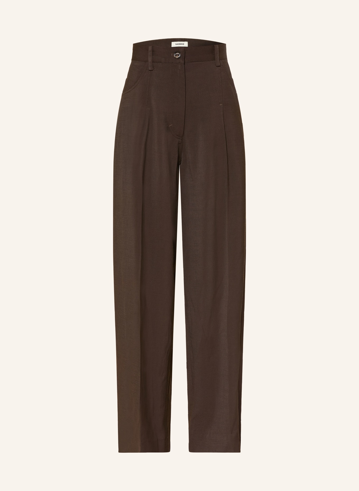 SANDRO Marlenehose: DUNKELBRAUN