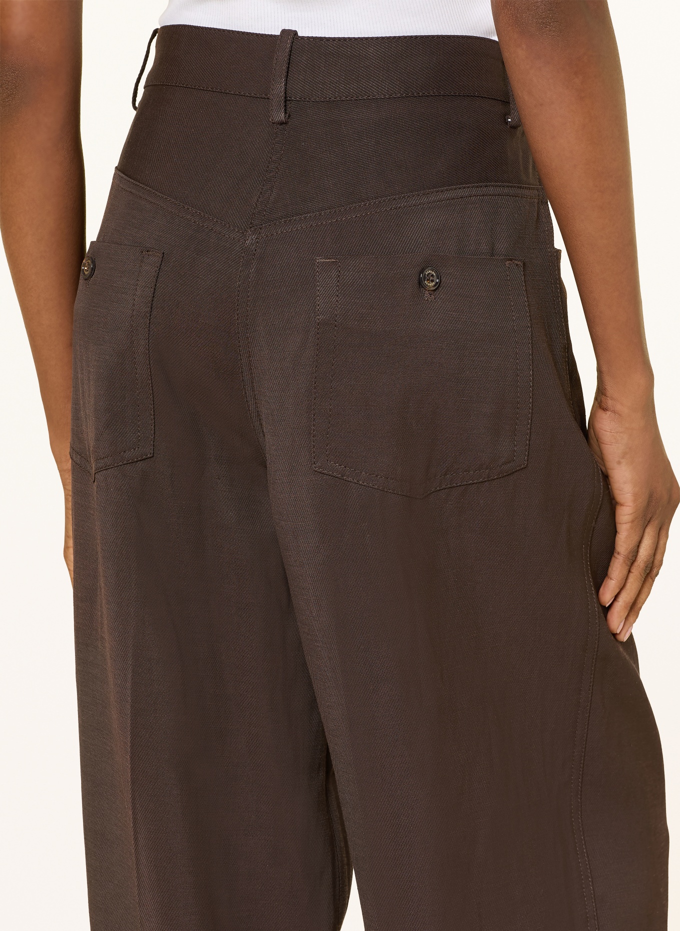 SANDRO Marlenehose: DUNKELBRAUN