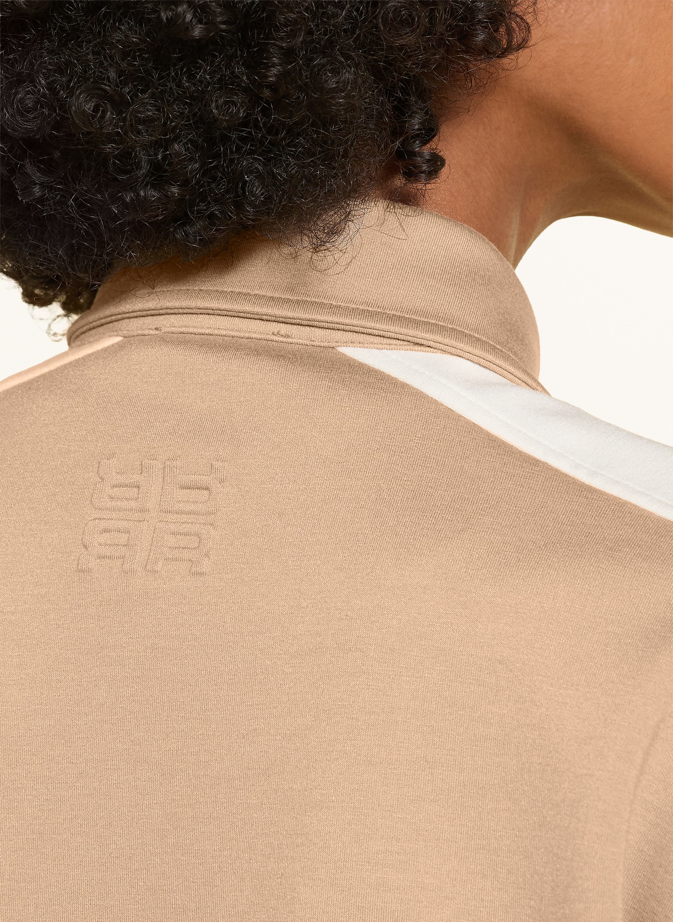 RIANI Sweatjacke mit Galonstreifen: CAMEL / WEISS