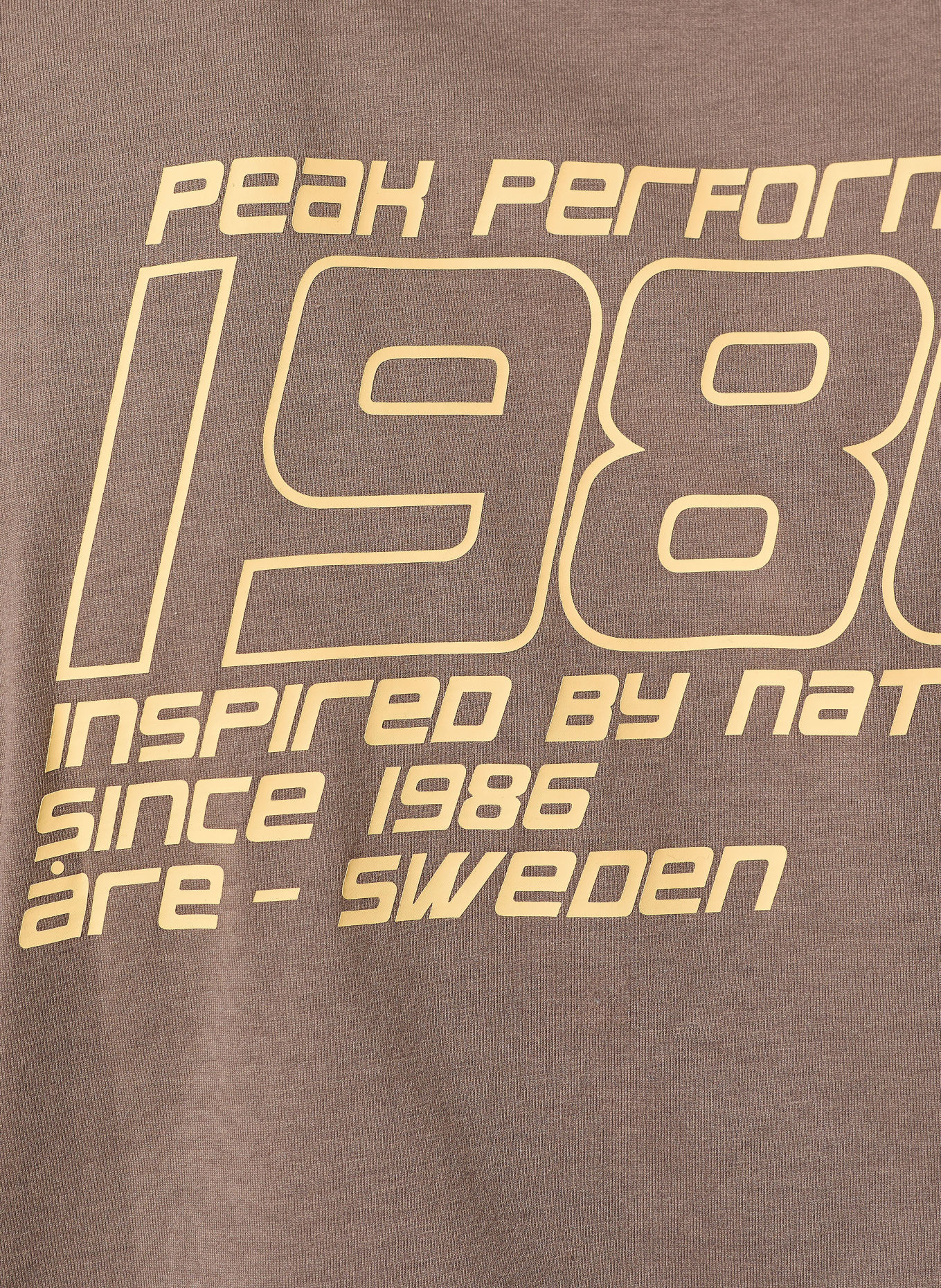 Peak Performance T-shirt: KAKI / LICHTGEEL