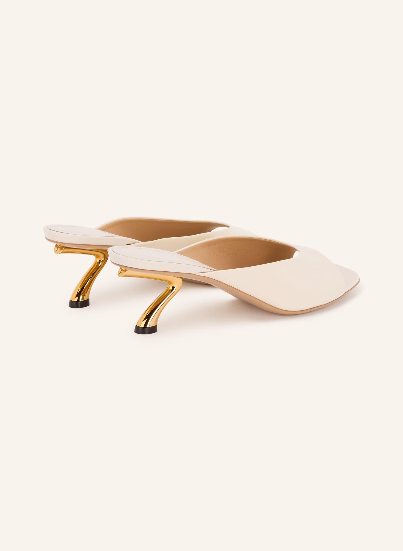 FERRAGAMO Mules IGEA: CREME / GOLD