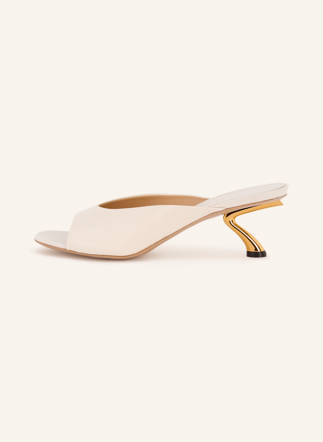 FERRAGAMO Mules IGEA: CREME / GOLD
