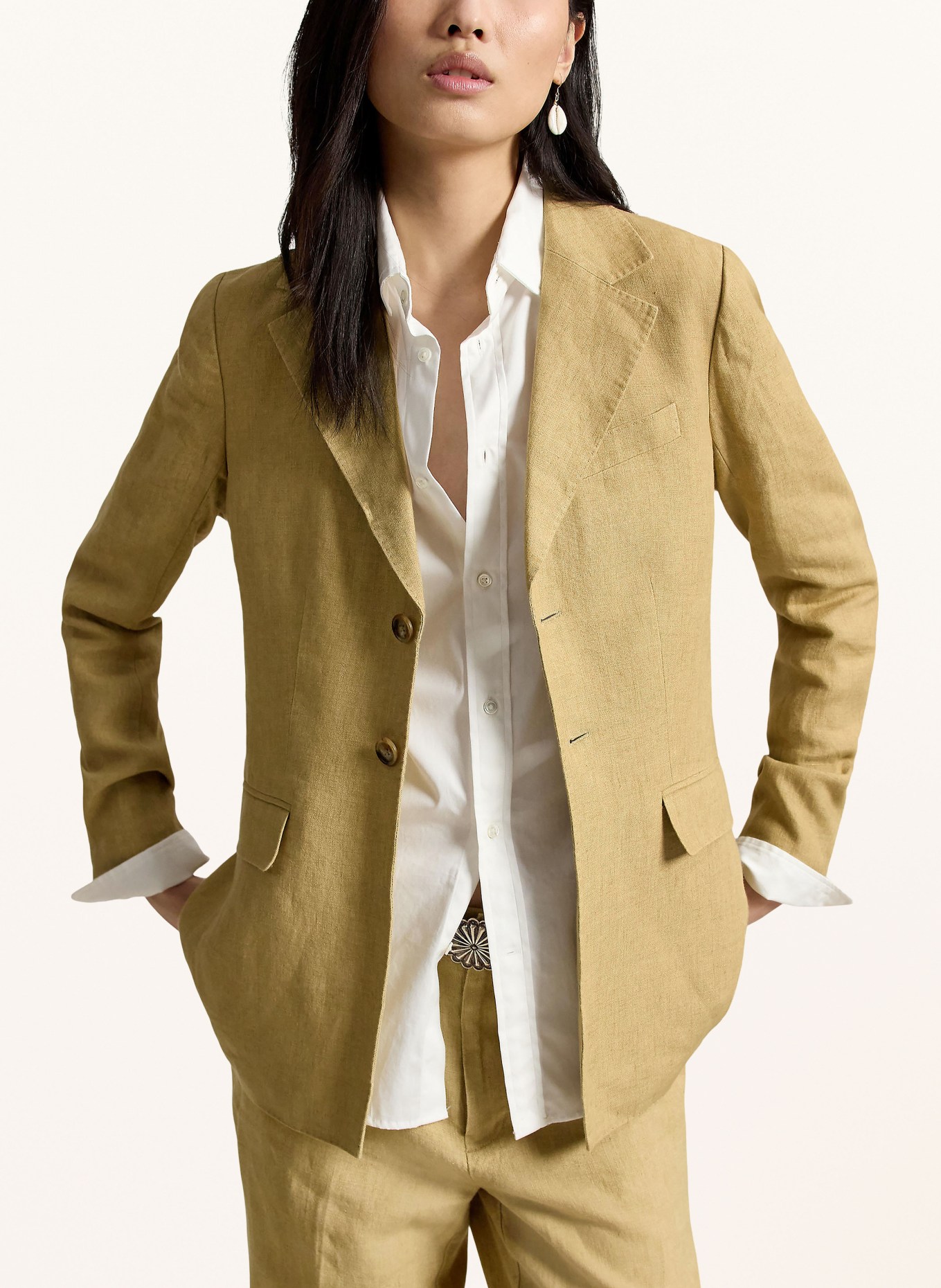 POLO RALPH LAUREN Leinenblazer: HELLBRAUN