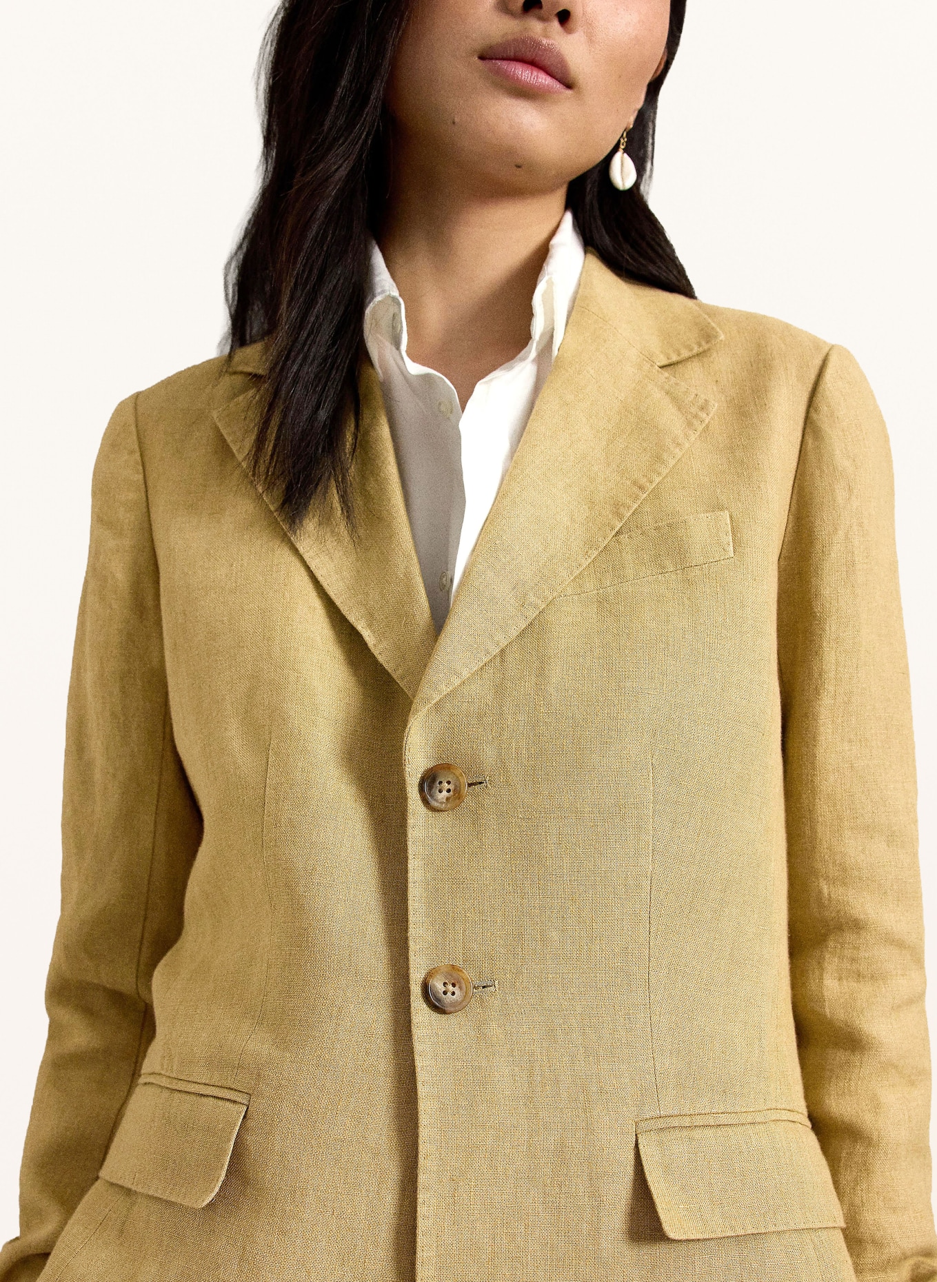 POLO RALPH LAUREN Leinenblazer: HELLBRAUN