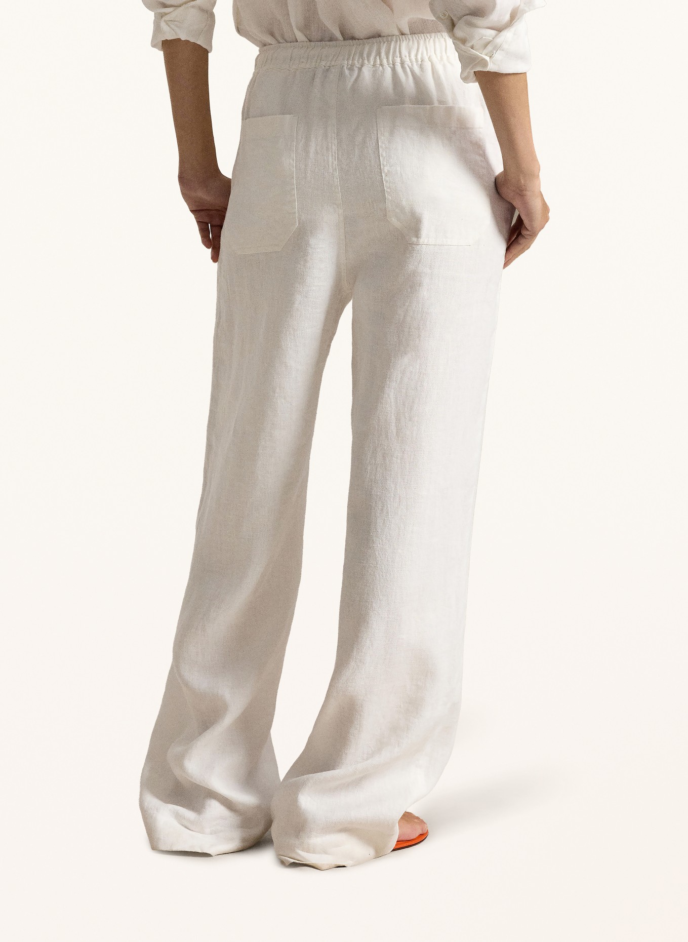 POLO RALPH LAUREN Leinenhose: WEISS