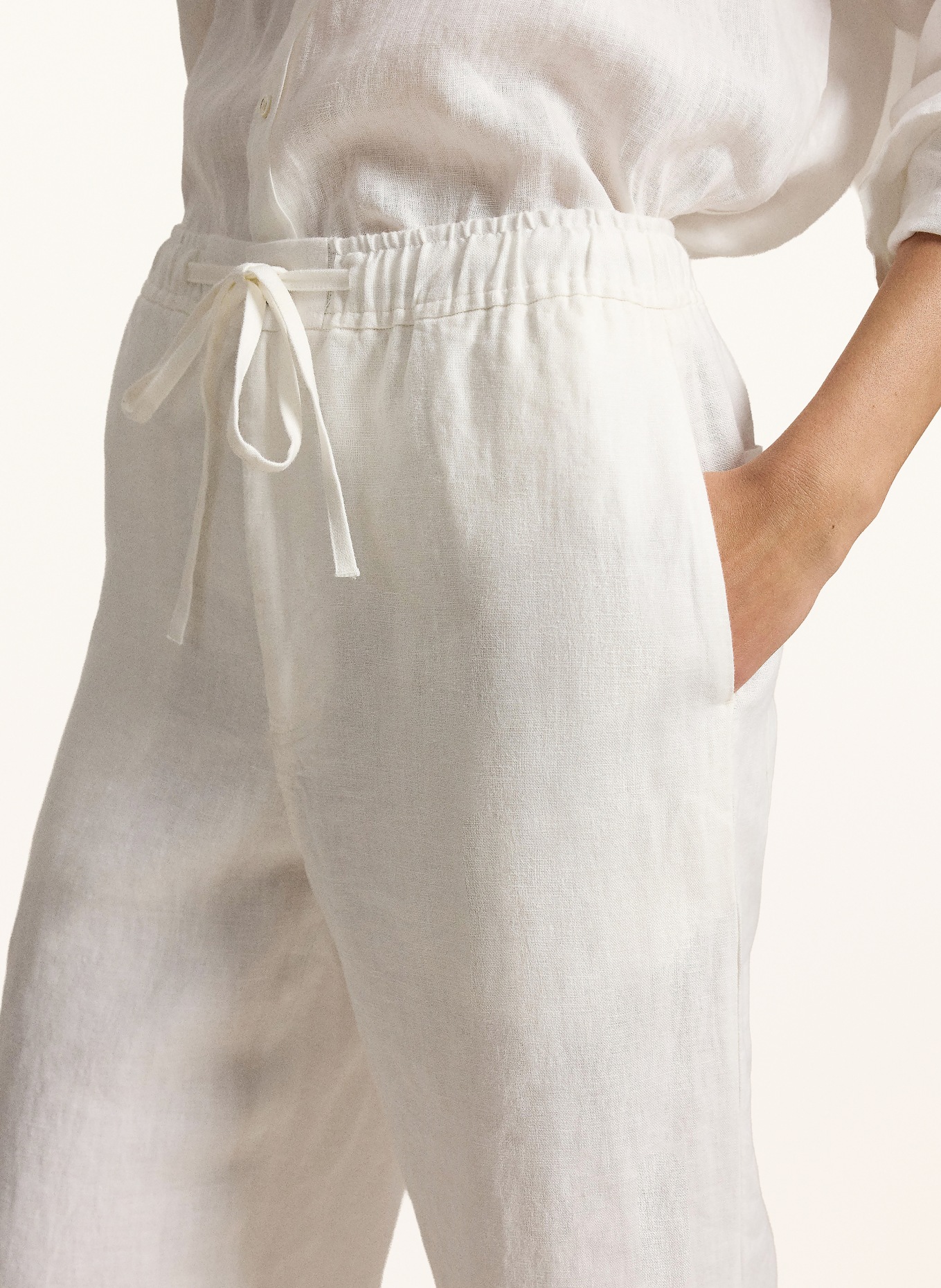 POLO RALPH LAUREN Leinenhose: WEISS