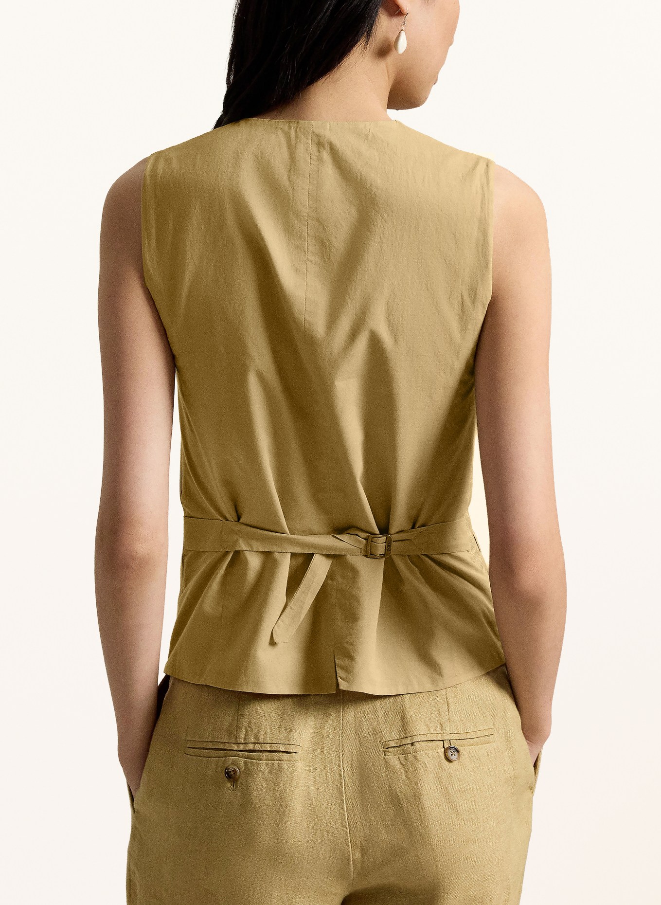 POLO RALPH LAUREN Blazerweste mit Leinen: CAMEL