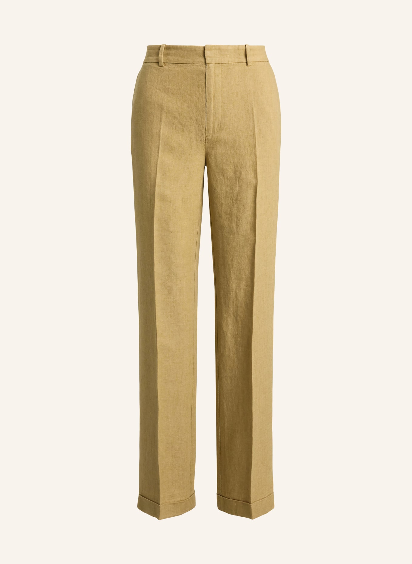 POLO RALPH LAUREN Marlenehose aus Leinen: CAMEL