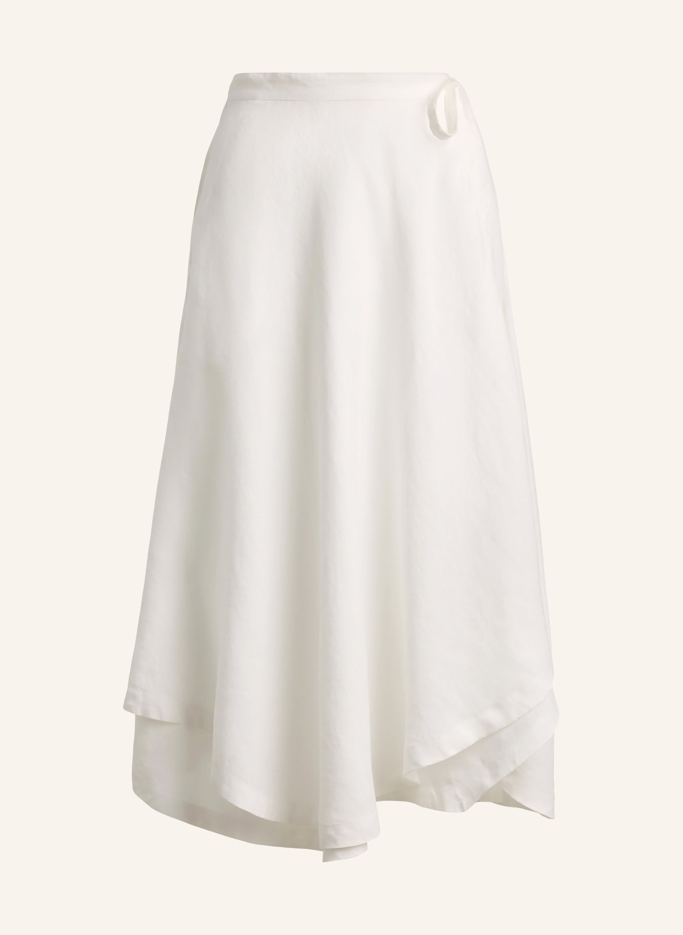 POLO RALPH LAUREN Linen wrap skirt: WHITE