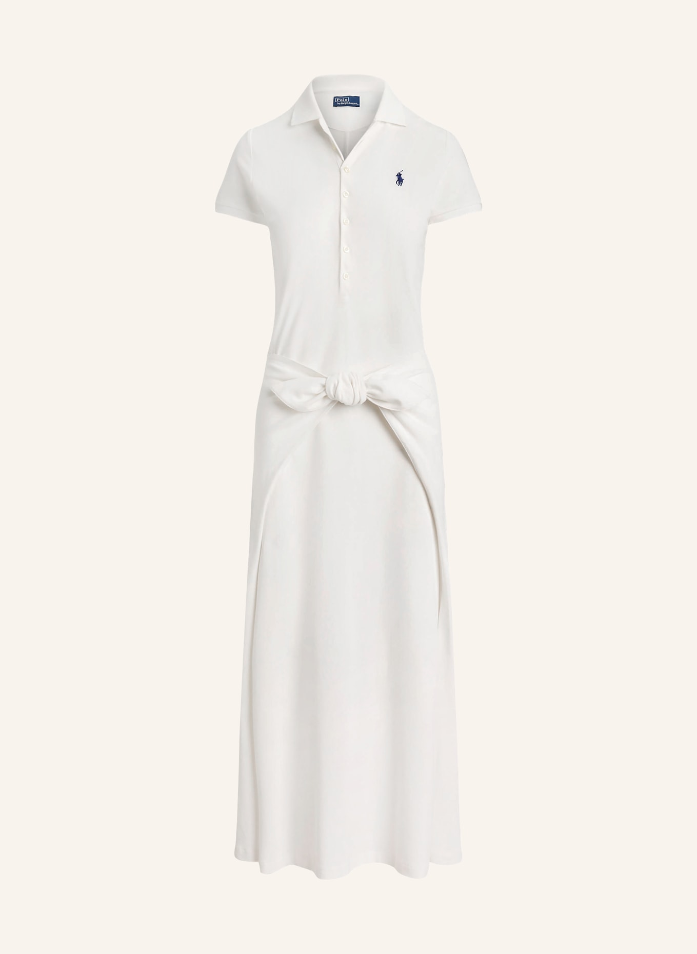 POLO RALPH LAUREN Piqué-Polokleid: WEISS