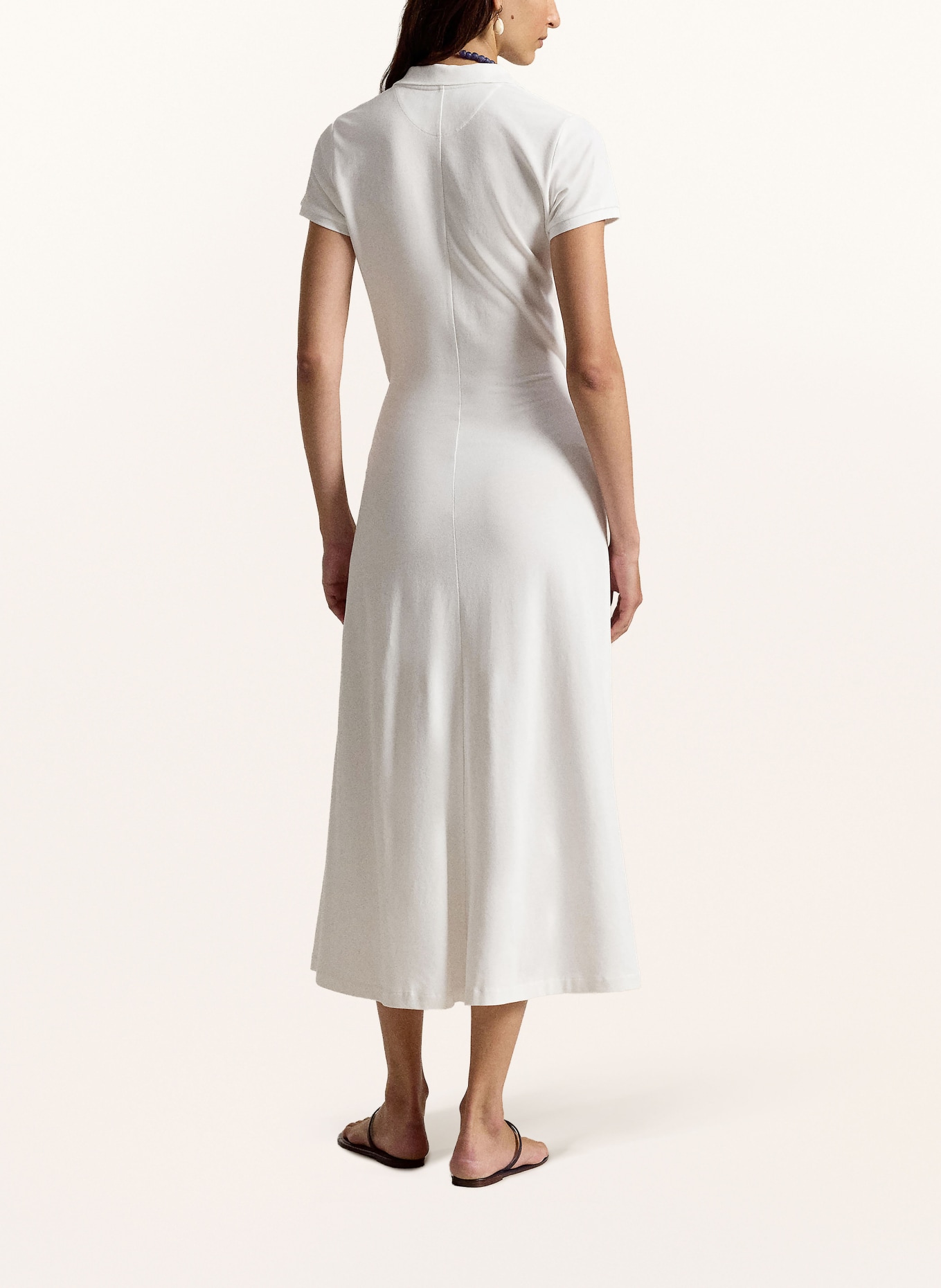 POLO RALPH LAUREN Piqué-Polokleid: WEISS