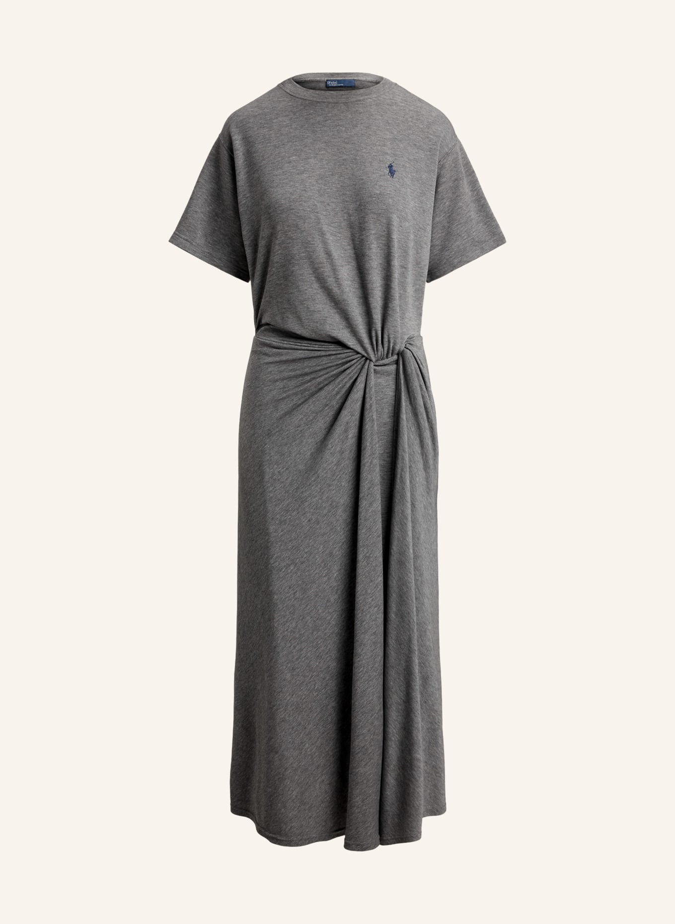POLO RALPH LAUREN Jerseykleid: GRAU / DUNKELBLAU