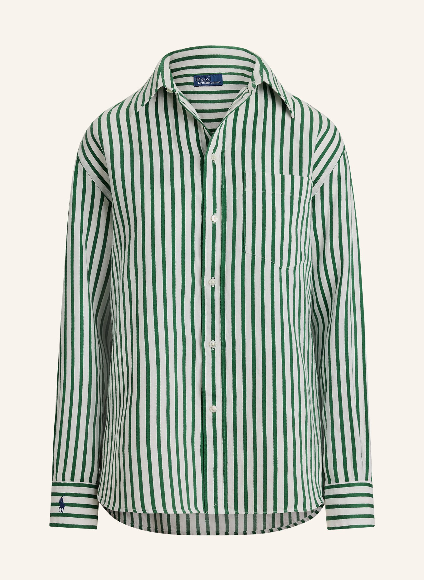 POLO RALPH LAUREN overhemdblouse: GROEN / WIT