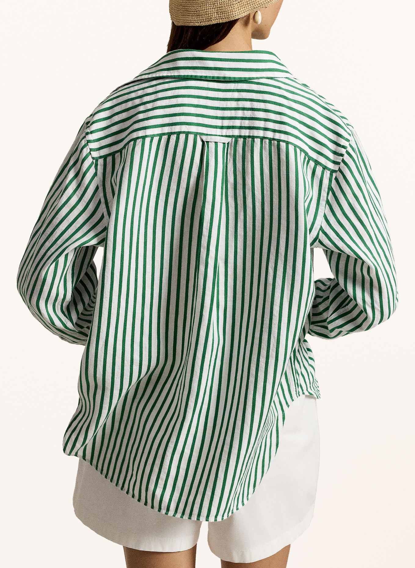 POLO RALPH LAUREN overhemdblouse: GROEN / WIT