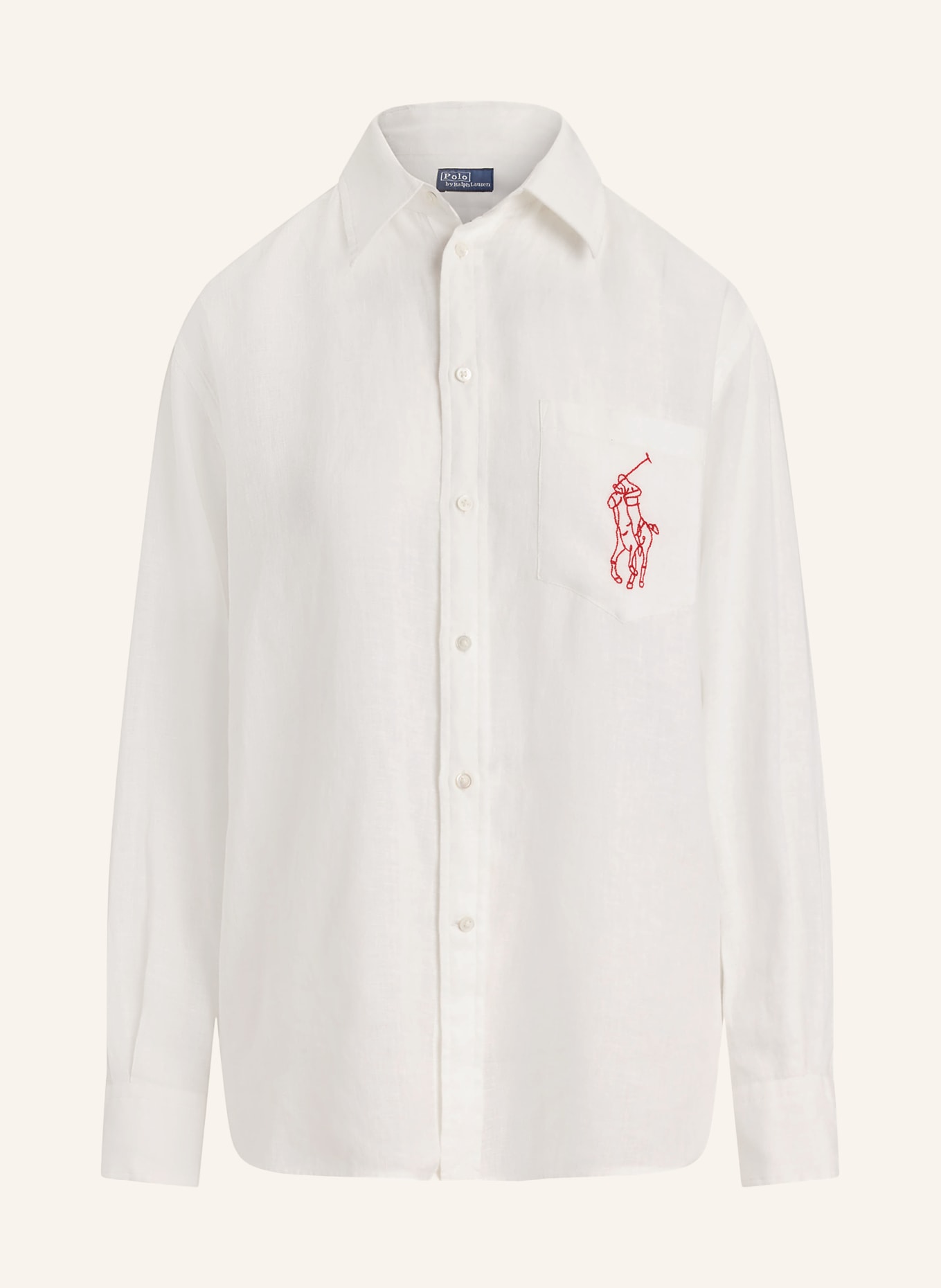 POLO RALPH LAUREN Linen shirt: WHITE