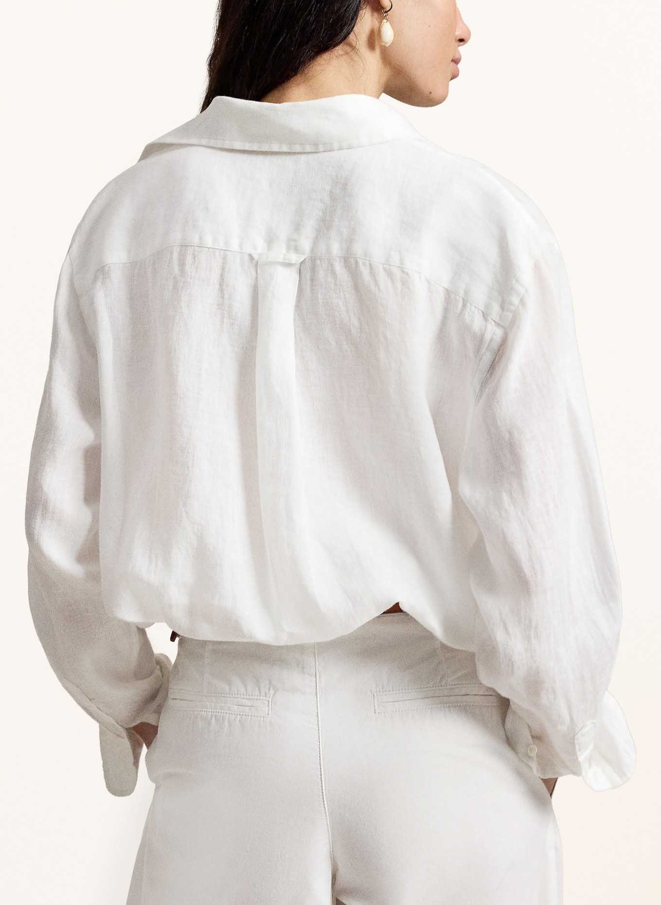 POLO RALPH LAUREN Linen shirt: WHITE