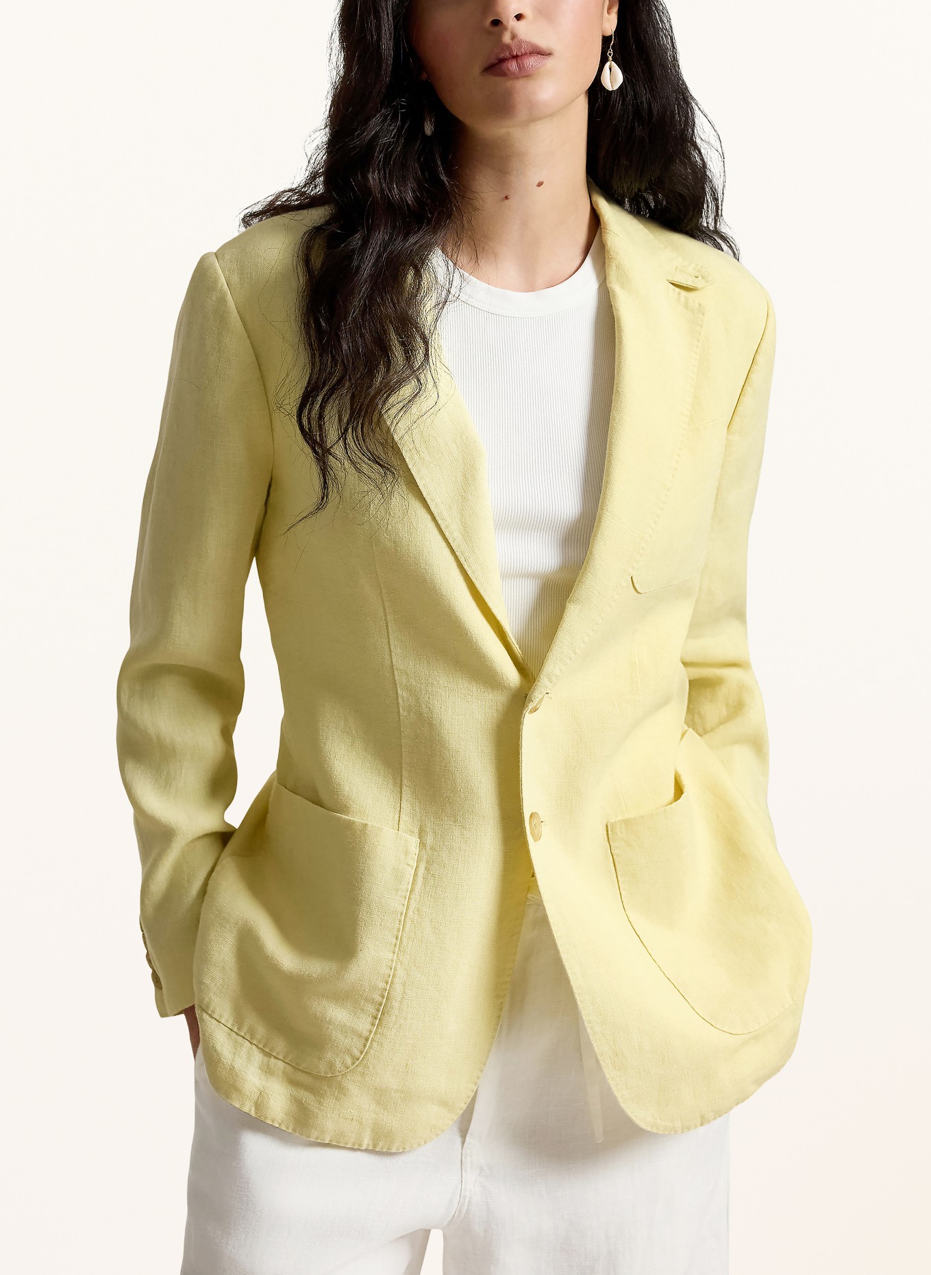 POLO RALPH LAUREN Linnen blazer: LICHTGEEL